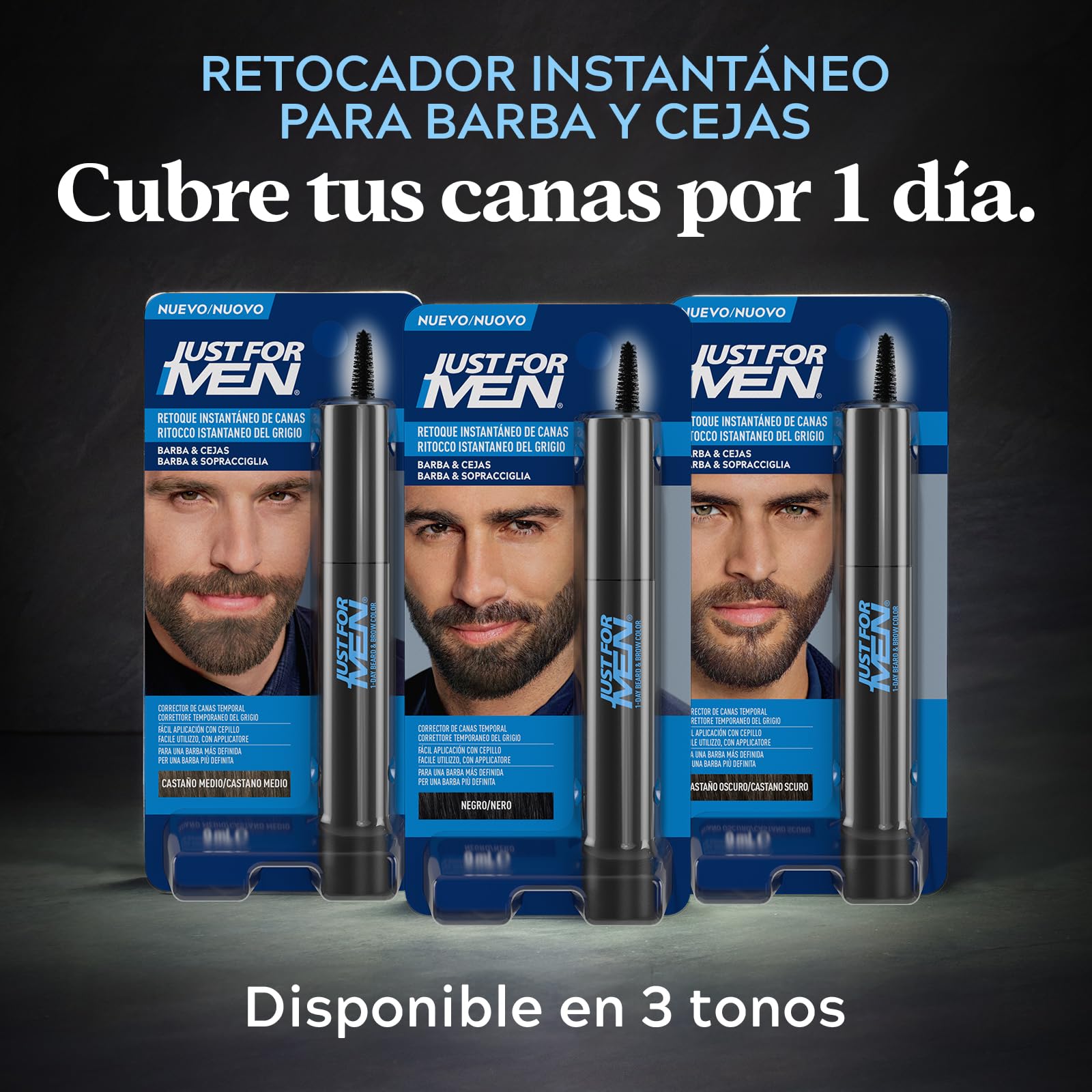 Just For Men Retoque Instantáneo de Canas y Cejas Negro
