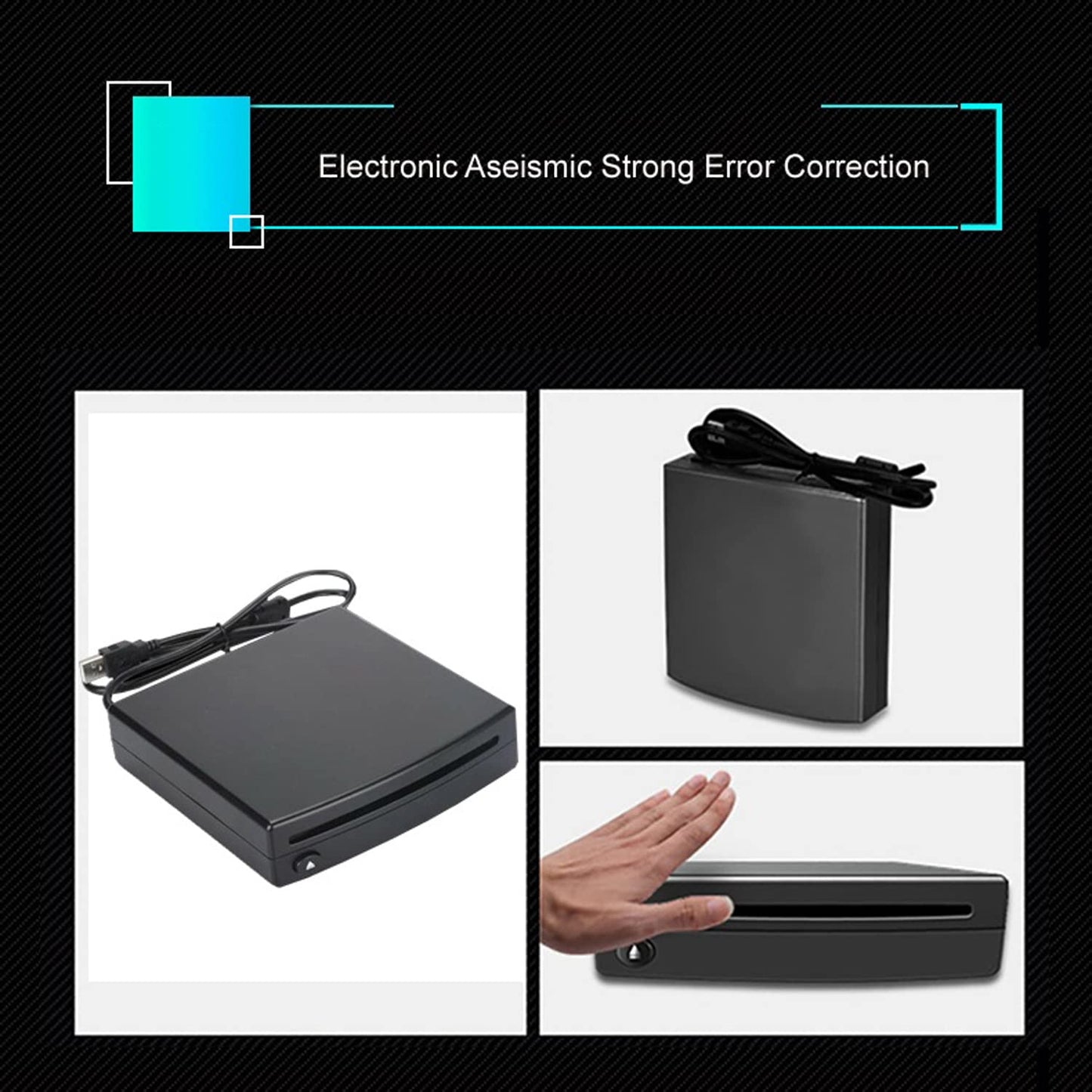 Xglysmyc Reproductor de CD universal USB externo para coche, reproductor de CD de vehículo para coche a través de conexión de radio USB, reproductor de CD portátil para navegación Android con puerto USB Plug and Play