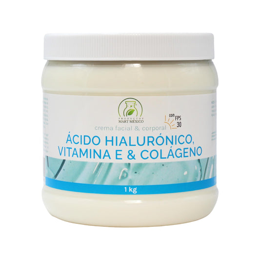 Crema De Colágeno, Vitamina E & Ácido Hialuronico Con Filtro (1 Kilo)