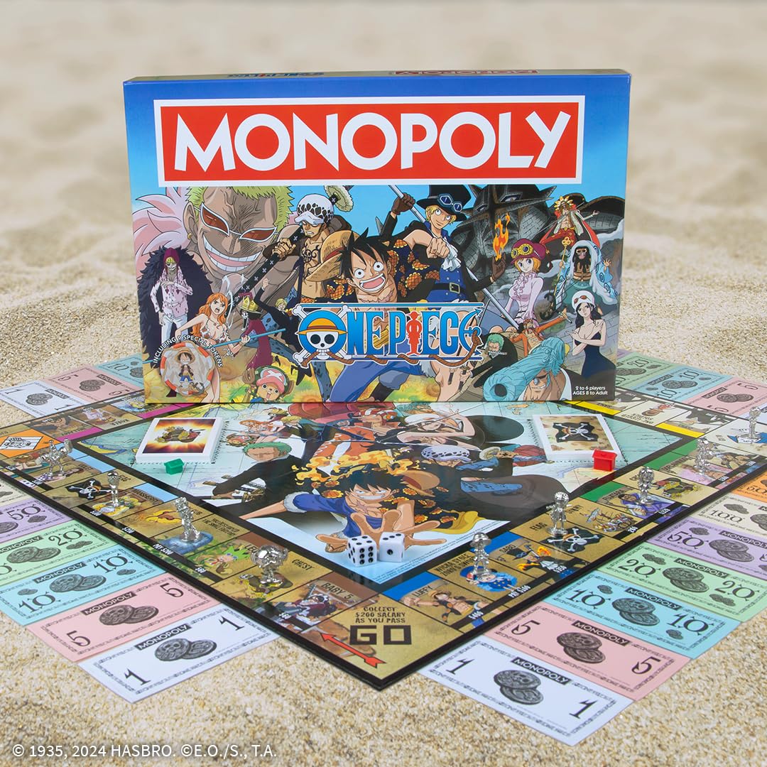 Juego de Mesa USAOPOLY Monopoly de una Pieza con Personajes Populares | Mercancía Oficial y Coleccionable
