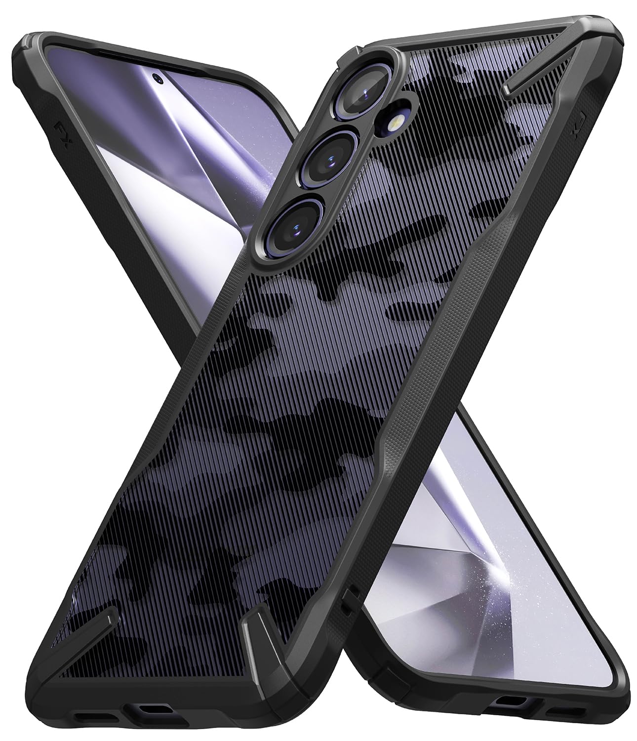 Funda Ringke Fusion-X Samsung Galaxy S24 Camo Black Diseño Camuflaje Carcasa Militar Protección Resistente