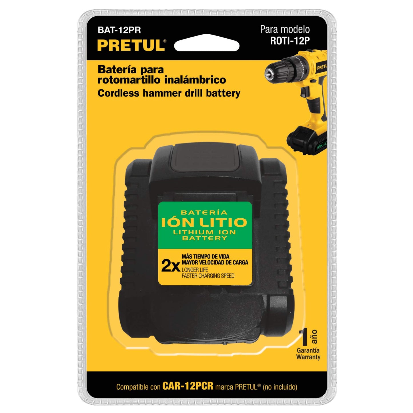 Pretul BAT-12PR, Batería ión litio, 12 V para rotomartillo ROTI-12P