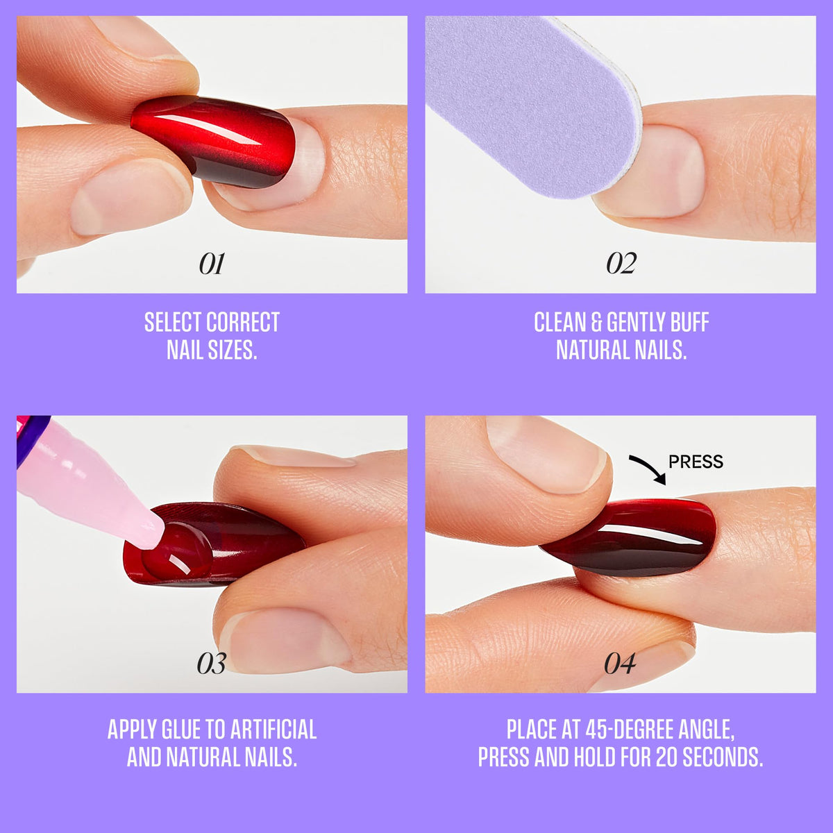 Uñas Postizas Kiss Rosa Almendradas Medianas 'My Time' con Pegamento Incluido