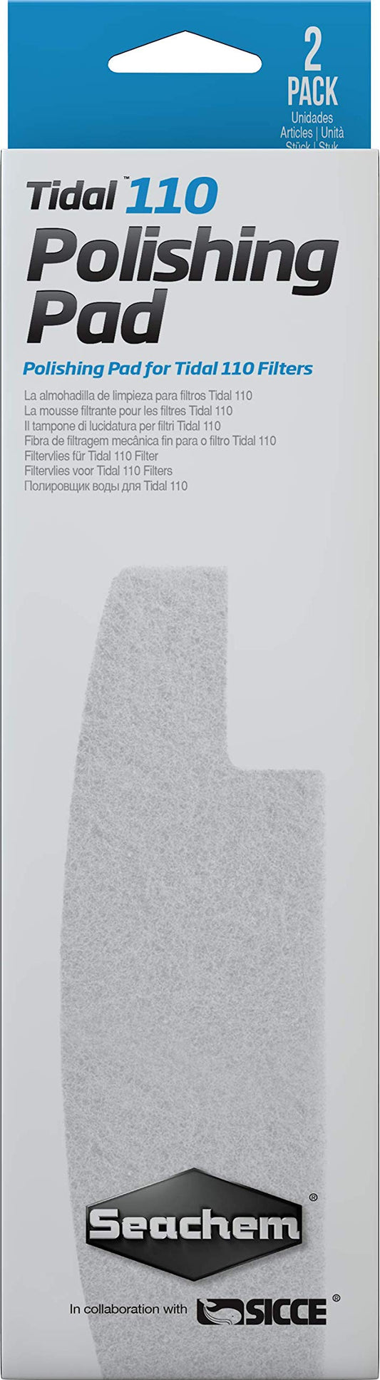 Almohadilla de Pulido Seachem Tidal 110 Filtración Acuarios 2 Unidades