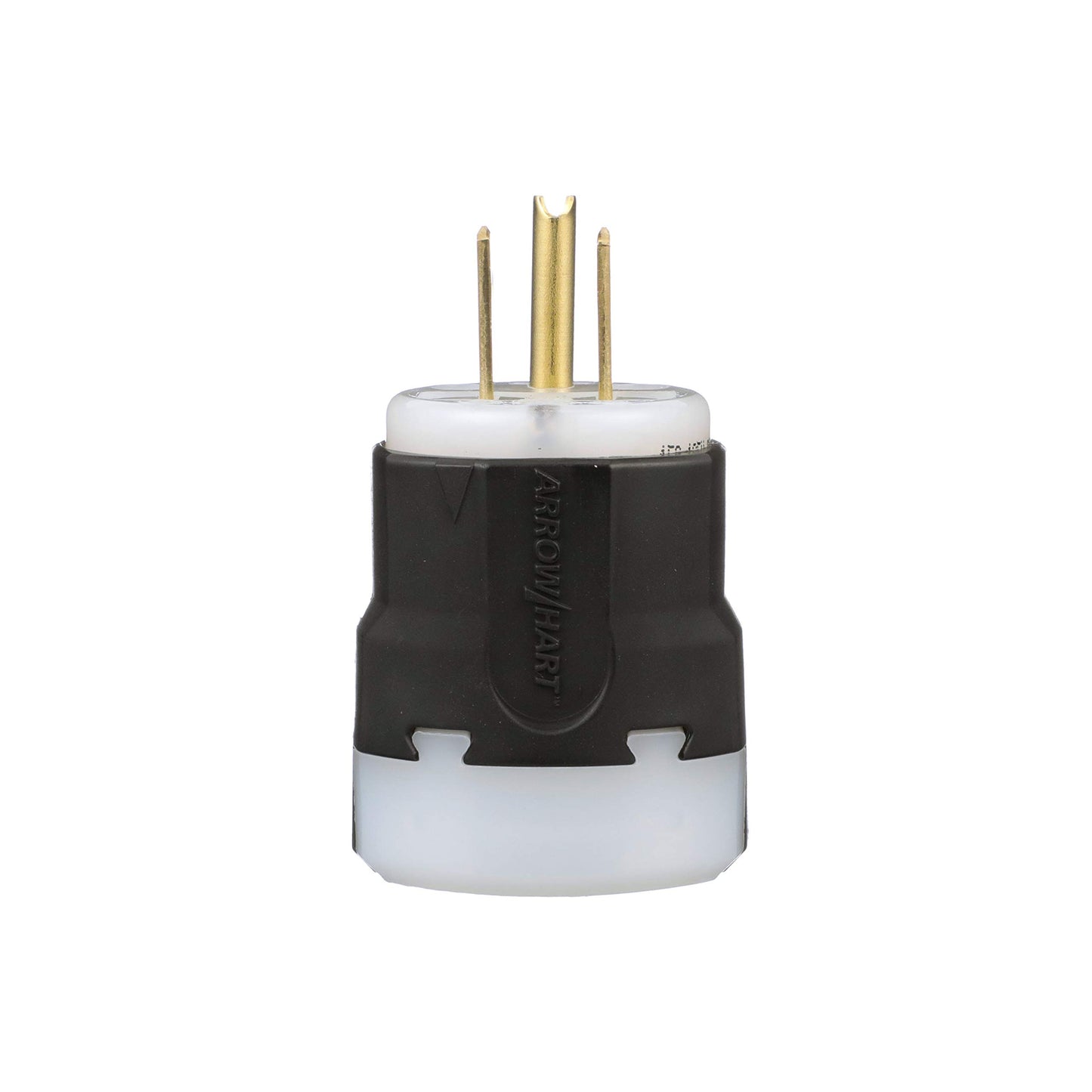 EATON AH5266 - Enchufe de flecha de cableado resistente a los impactos, 125 VC, 15 A, 2 P, 3 W, negro, 4.4 x 1.8 x 1.9, blanco