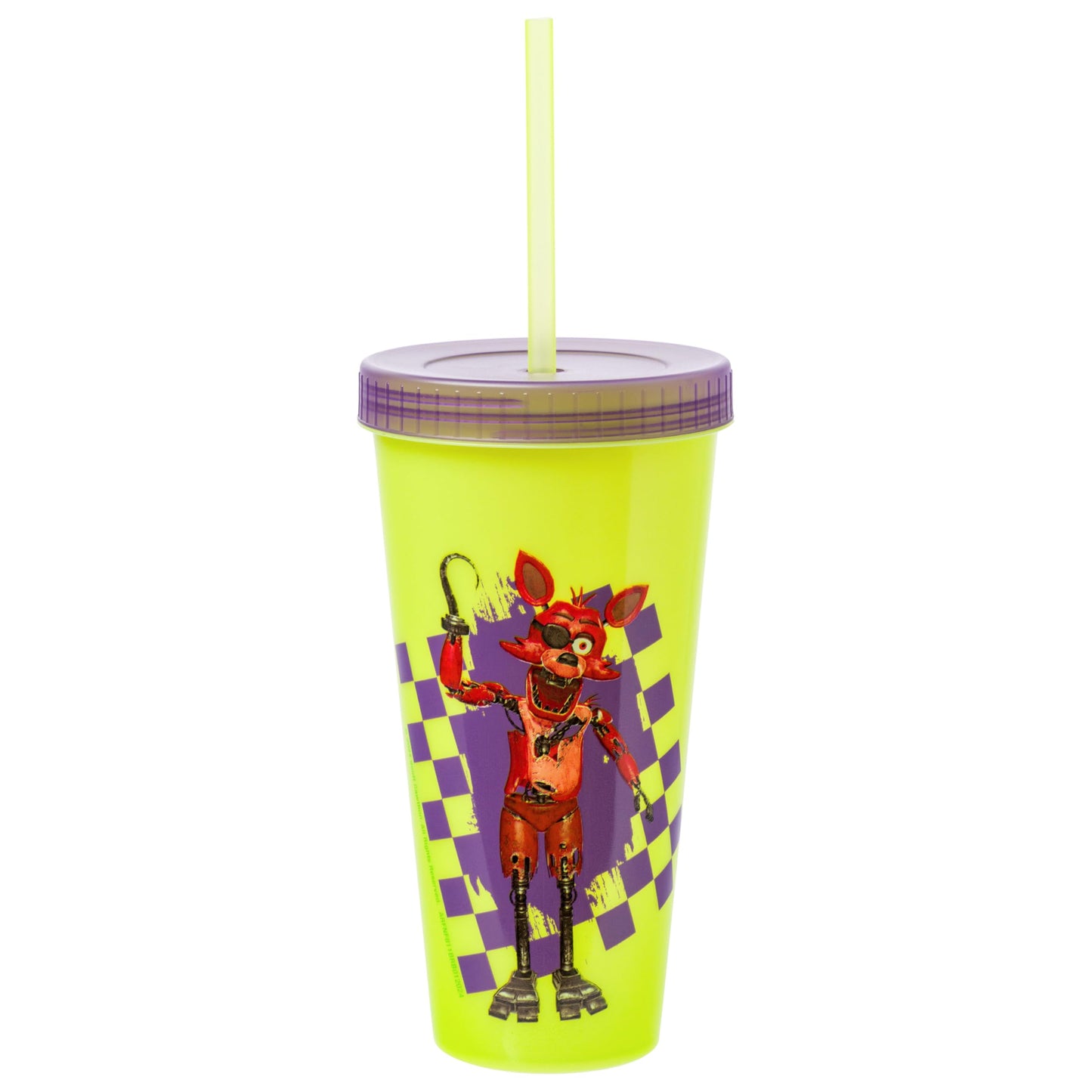 Silver Buffalo Five Nights at Freddy's Paquete de 4 vasos de plástico que cambian de color con Freddy Fazbear, Bonnie, Chica y Foxy, 24 onzas