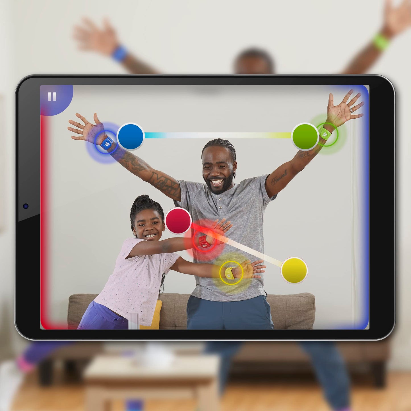 Juego Interactivo Twister Air Aplicación AR Azul Activo para Niños y Adultos
