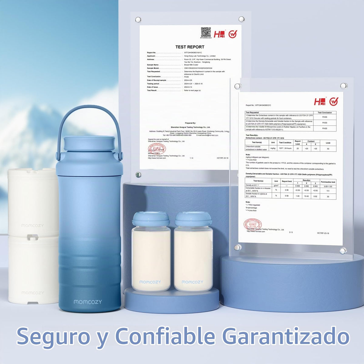 Momcozy Bolsa enfriadora portátil de 560ml para leche materna de 24H para exteriores, productos esenciales para recién nacidos