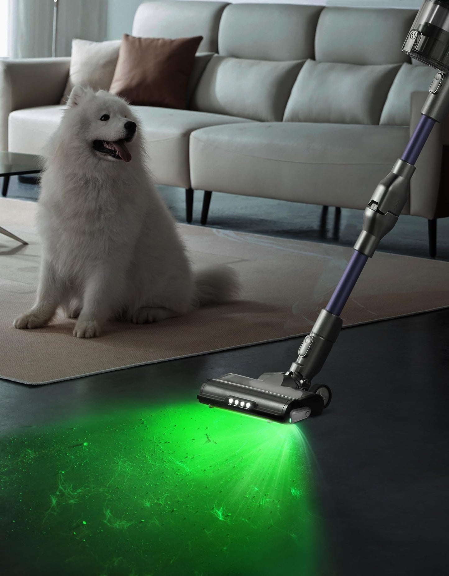 QPDZ - Detector de Polvo Recargable para aspiradora, revelar Micro Polvo para Mascotas, Perro, Gato, Accesorios de aspiración actualizados,