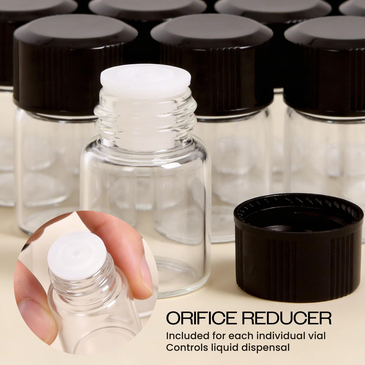 Beauticom 2ML Amber Glass Vial 60 Pieces - for Essential Oils, Aromatherapy, Fragrance, Serums, Spritzes, with Orifice Reducer and Dropper Top
