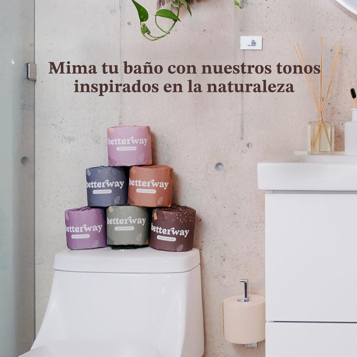 Papel Higiénico Betterway Bambú Ecológico 3 Capas Orgánico FSC Larga Duración