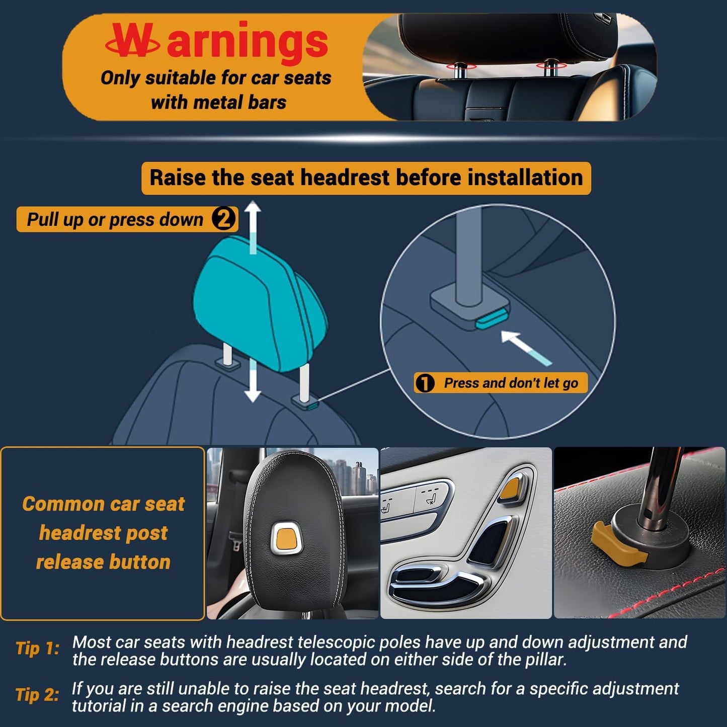 Bandeja para Asiento Trasero del Coche, Bandeja Plegable Estable para Asiento Trasero de Coche, computadora para pasajeros Traseros, Viajes por Carretera, Comida y Trabajo, Bandeja de Viaje Ajustable