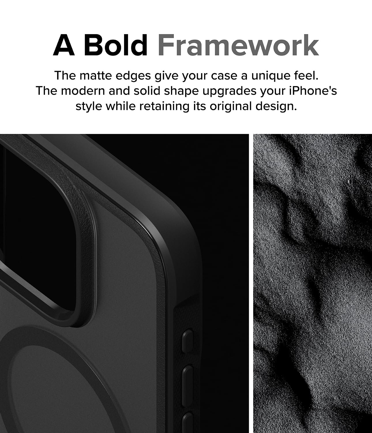 Funda para iPhone 15 Pro MAX Ringke Negro Mate con Respaldo Translúcido y Compatible con MagSafe