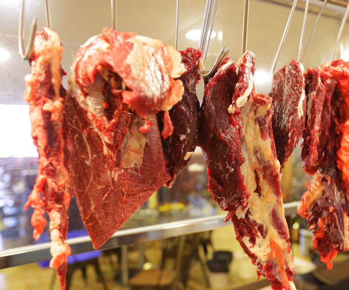 HONSHEN - Ganchos para carne de 10 pulgadas, ganchos en S resistentes de acero inoxidable para procesamiento de carne, 4 unidades