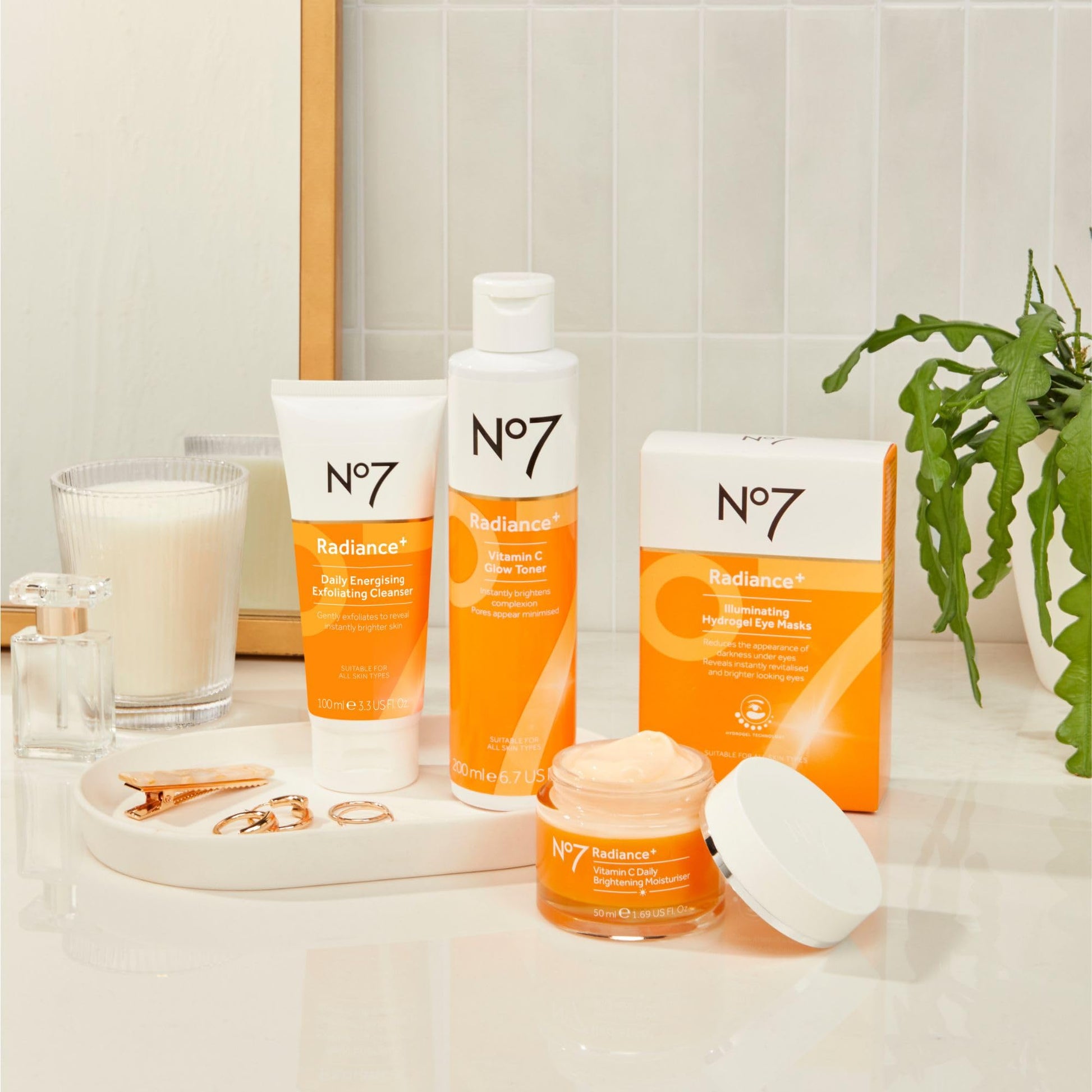 No7 Radiance+ 15% Vitamin C Serum- Vitamin C Glow Boosting Serum for Face - Anti Aging Facial Treatment for Dark Spots to Hydrate Your Skin (1 oz)