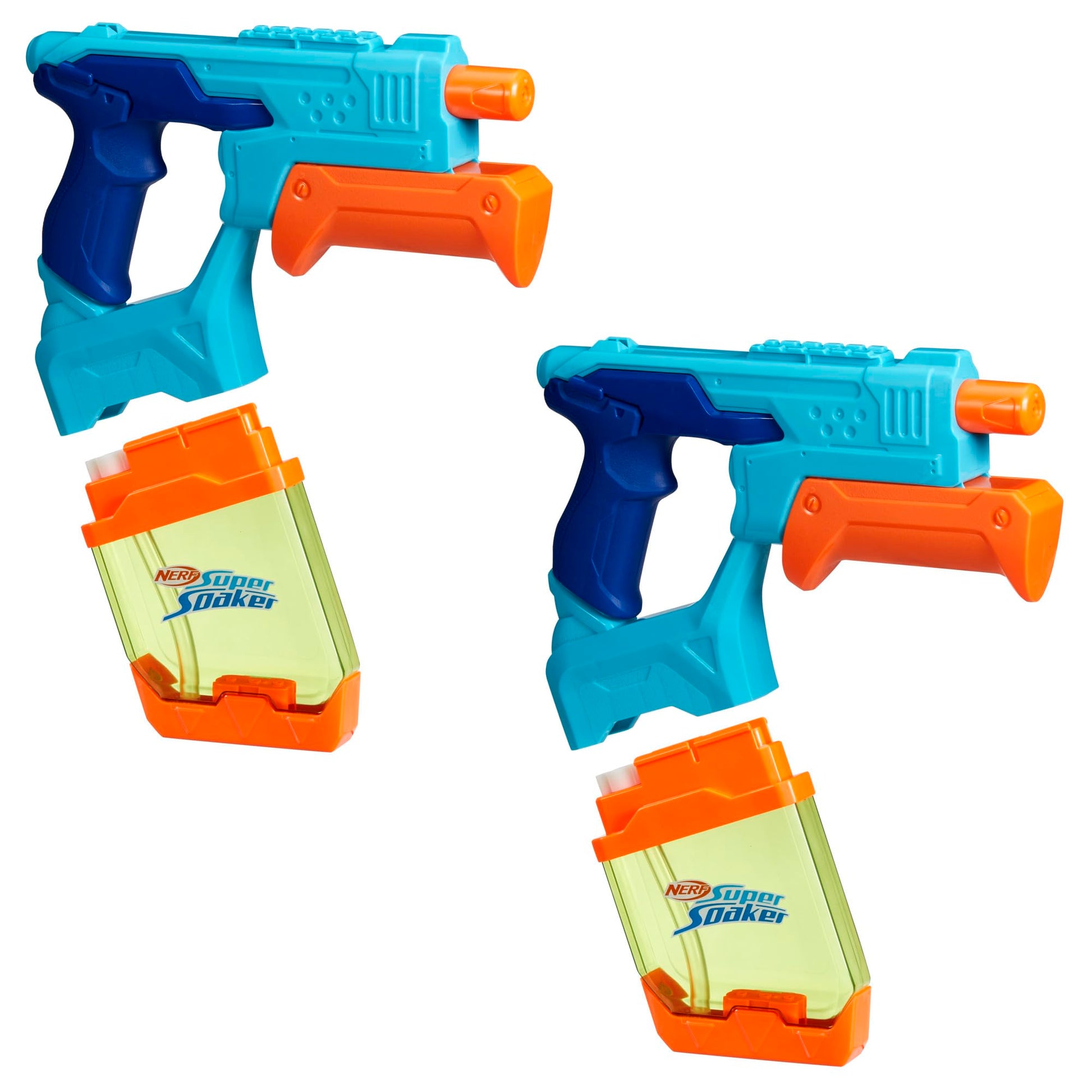 NERF Hasbro Super Soaker Pack Doble Dunk-Fill - Set de 2 lanzadores de Agua fáciles de llenar con Tanques de 300 ml - Juegos de Agua para niños y niñas