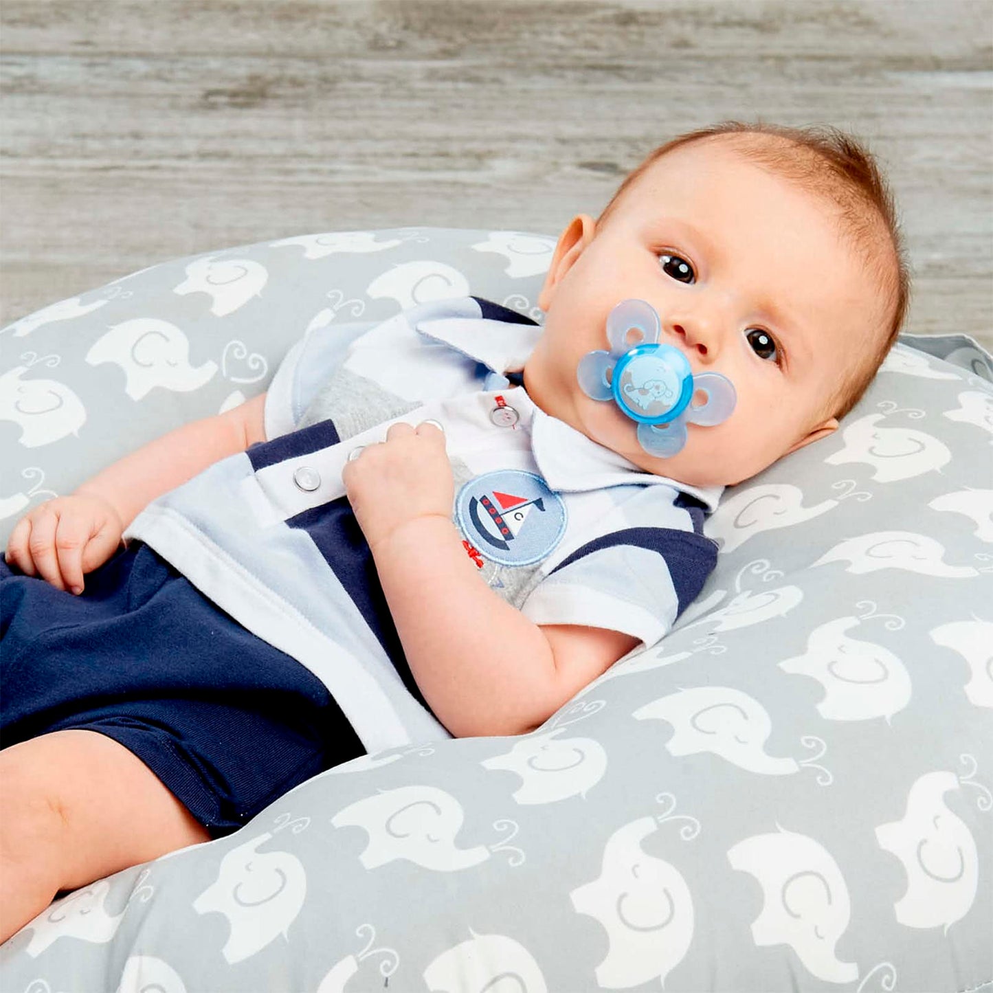 CHICCO, Set de Chupón para Bebé PhysioForma Comfort, 0 a 6 meses, Color Azul