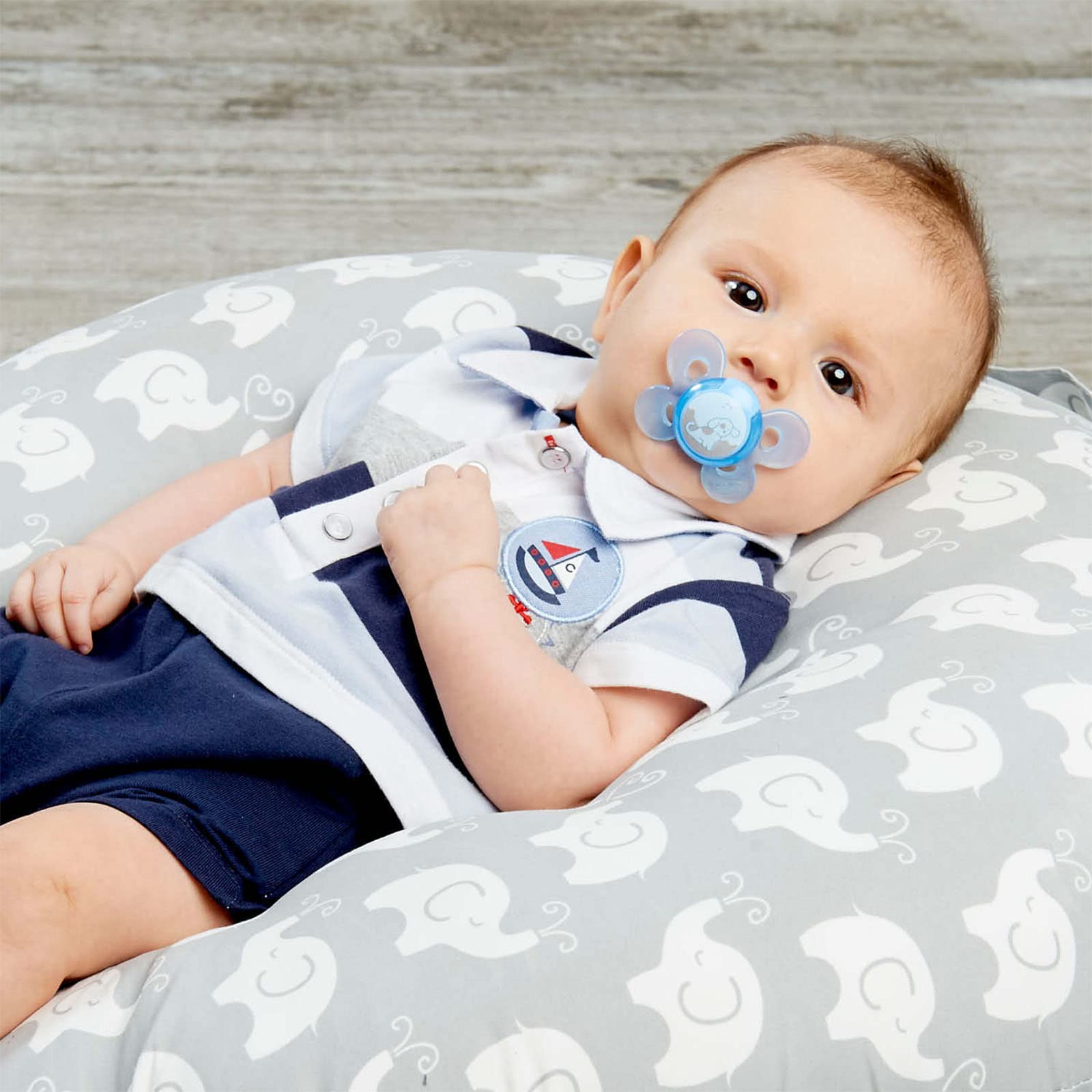 CHICCO, Set de Chupón para Bebé PhysioForma Comfort, 0 a 6 meses, Color Azul