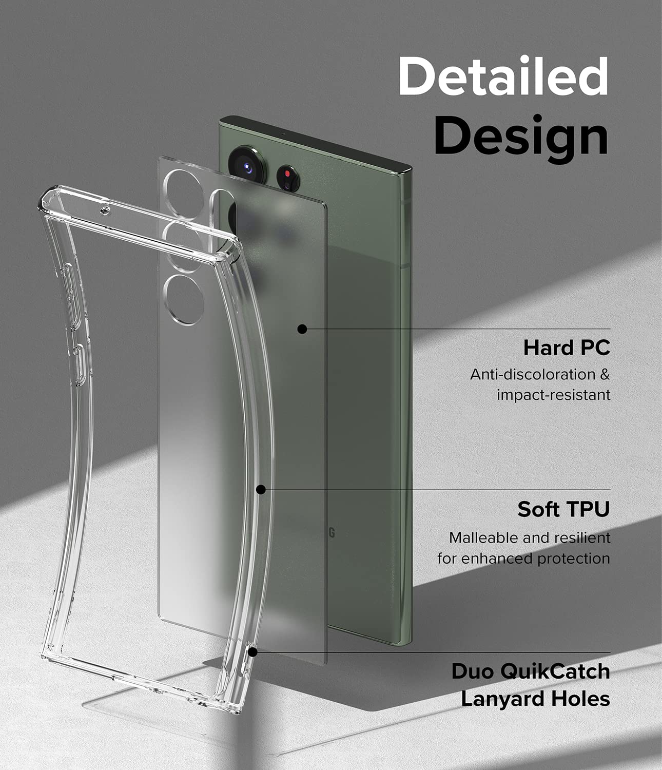 Funda Ringke Fusion Transparente Mate Antihuellas para Samsung Galaxy S23 Ultra 5G