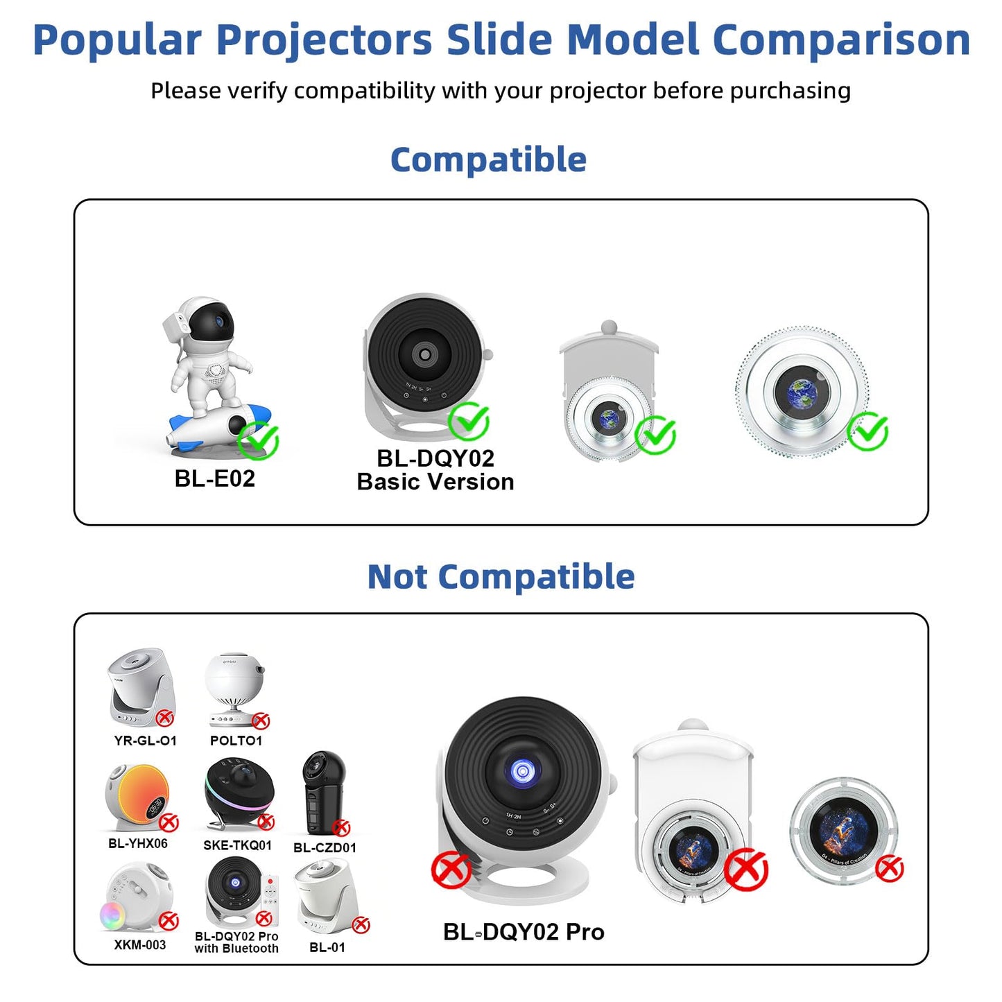 Disco proyector Galaxy, disco proyector con versión oceánica, 6 discos HD Galaxy reemplazables en 4K, proyector de luz nocturna, lámpara de cielo estrellado, para recámara de niños, regalos de