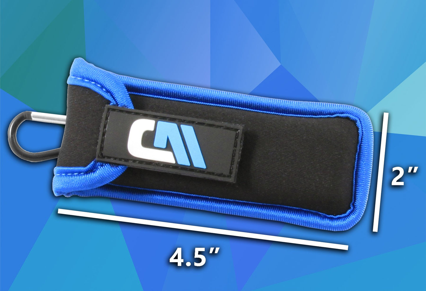 Lip Balm Holder - Clip on Neoprene Chapstick Pouch Easily clips onto Backpack or belt for Convenient Travel and Storage - Carabiner Included