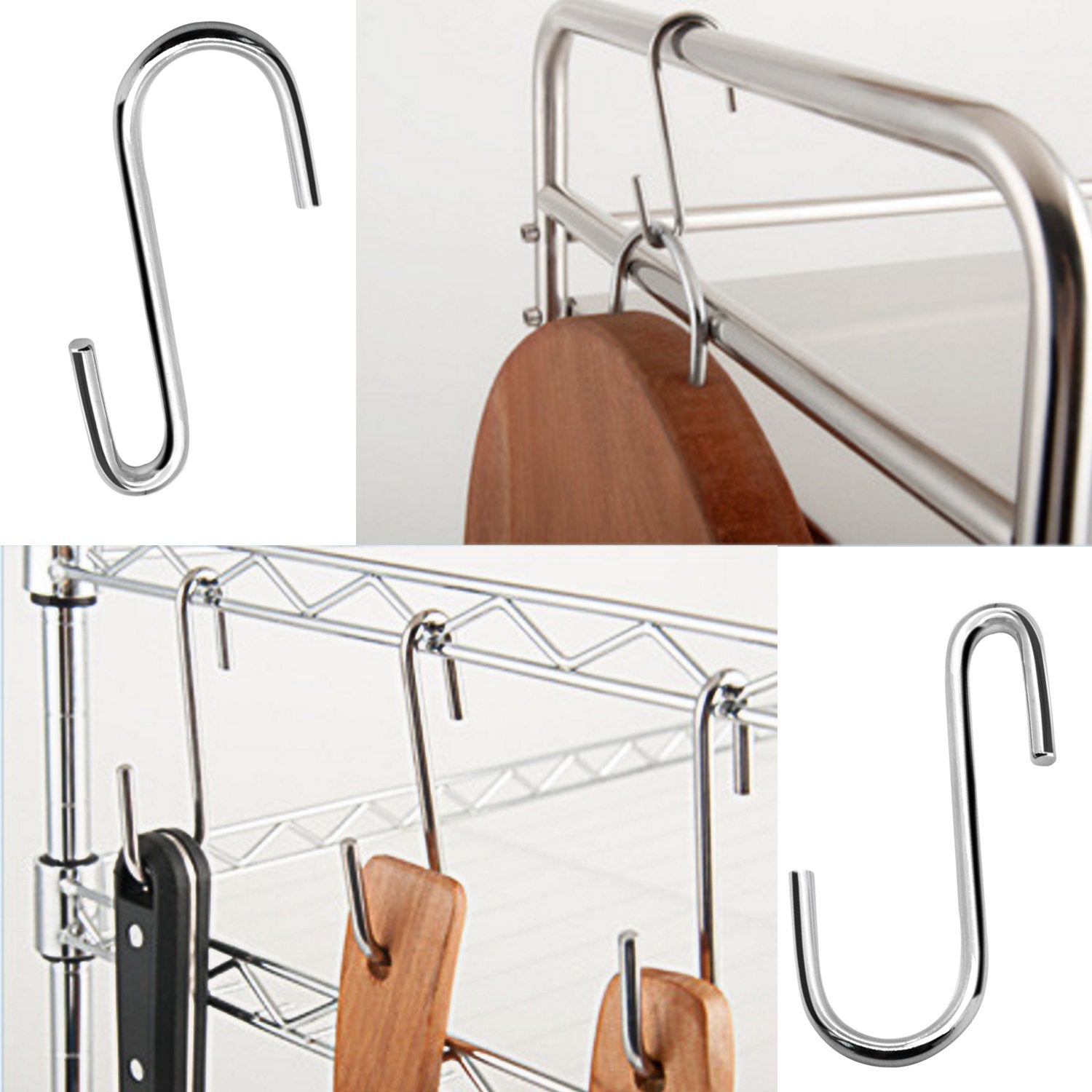 Paquete de 30 Ganchos S Pesado Esfun Acero Inoxidable para Utensilios de Cocina