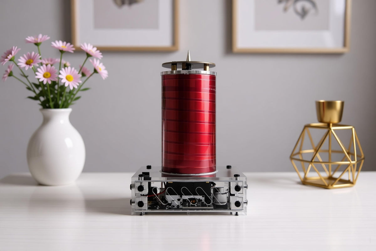 Bobina Tesla Joytech Acrílico Arco Plasma Altavoz Inalámbrico Escritorio Modelo XX01