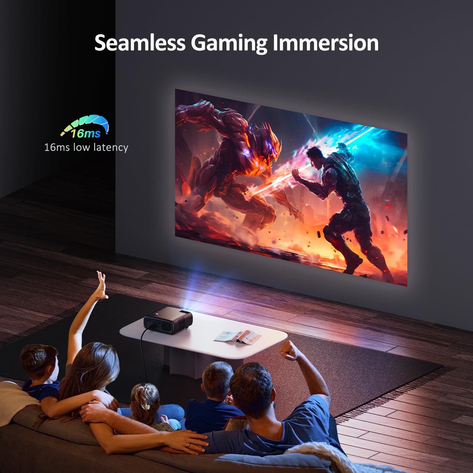 Proyector NexiGo PJ40 Blanco Calibrado D65 WiFi Bluetooth 1080P Compatible 4K Cine en Casa