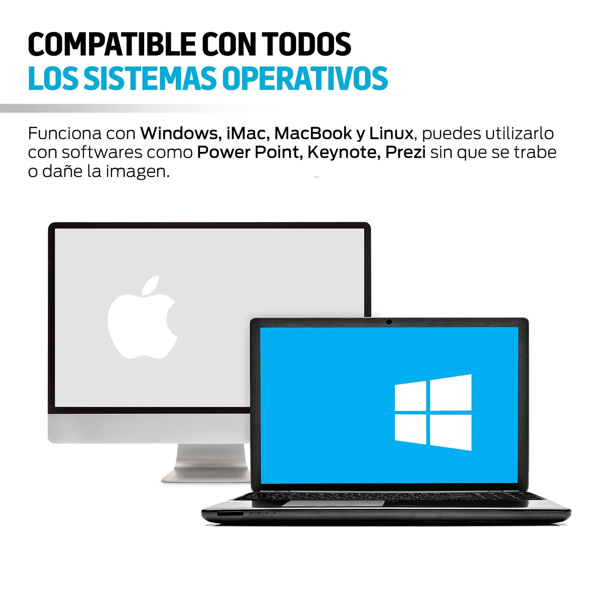Presentador para Diapositivas Redlemon Inalámbrico USB Plug and Play Compatible con Windows y Mac
