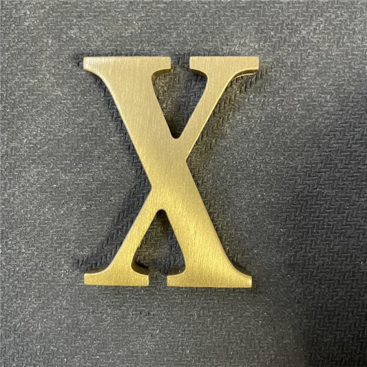 Pegatina Letras y Números Autoadhesivos de Latón Soild 2.6 Pulgadas para Señalización de Dirección de Casa