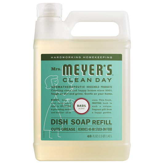 Mrs. Meyer's Clean Day - Jabón líquido para jabón, albahaca, 48 onzas