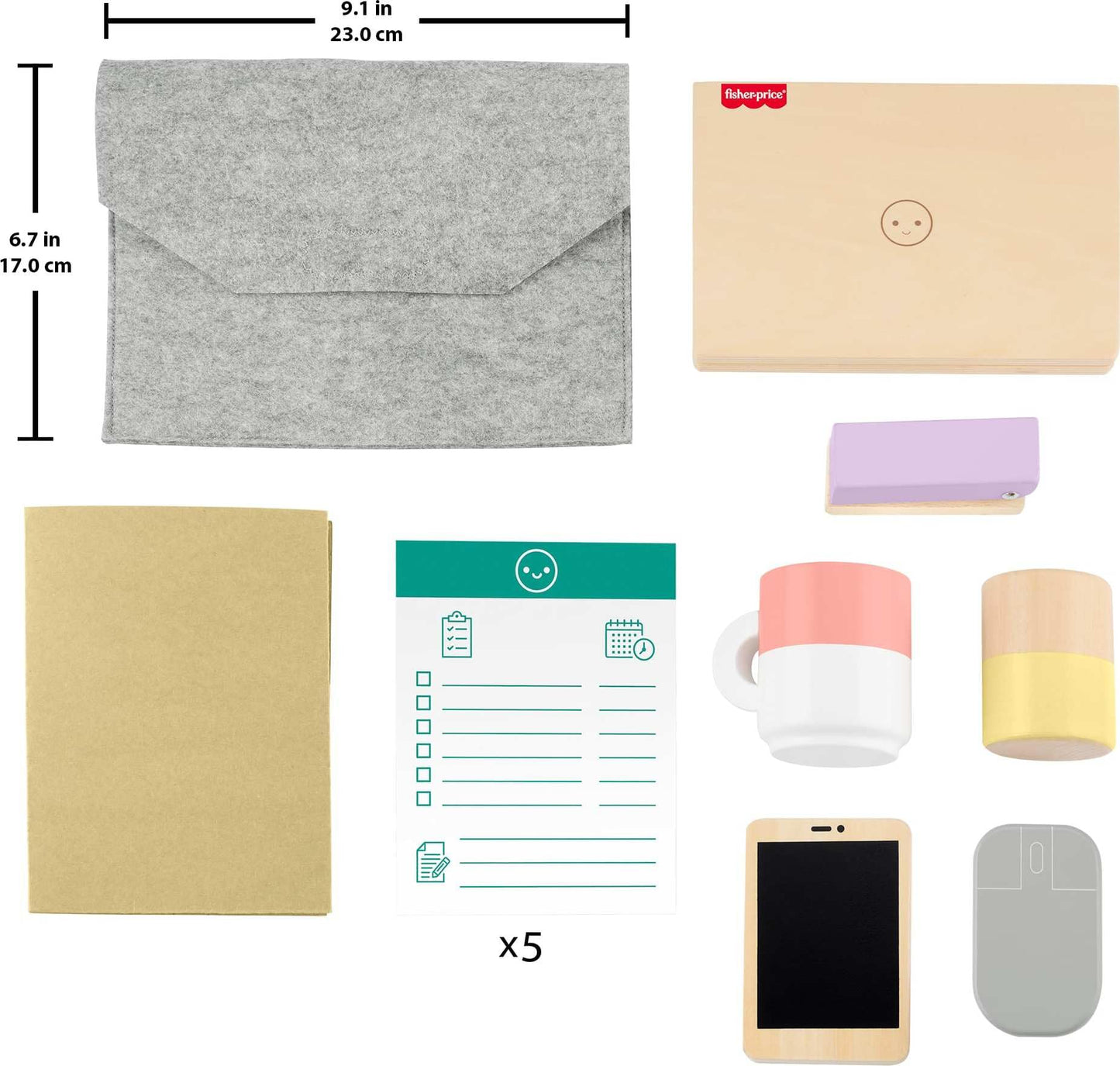 Fisher-Price Juguete para Bebés Kit Home Office de Madera para niños de 3 años en adelante