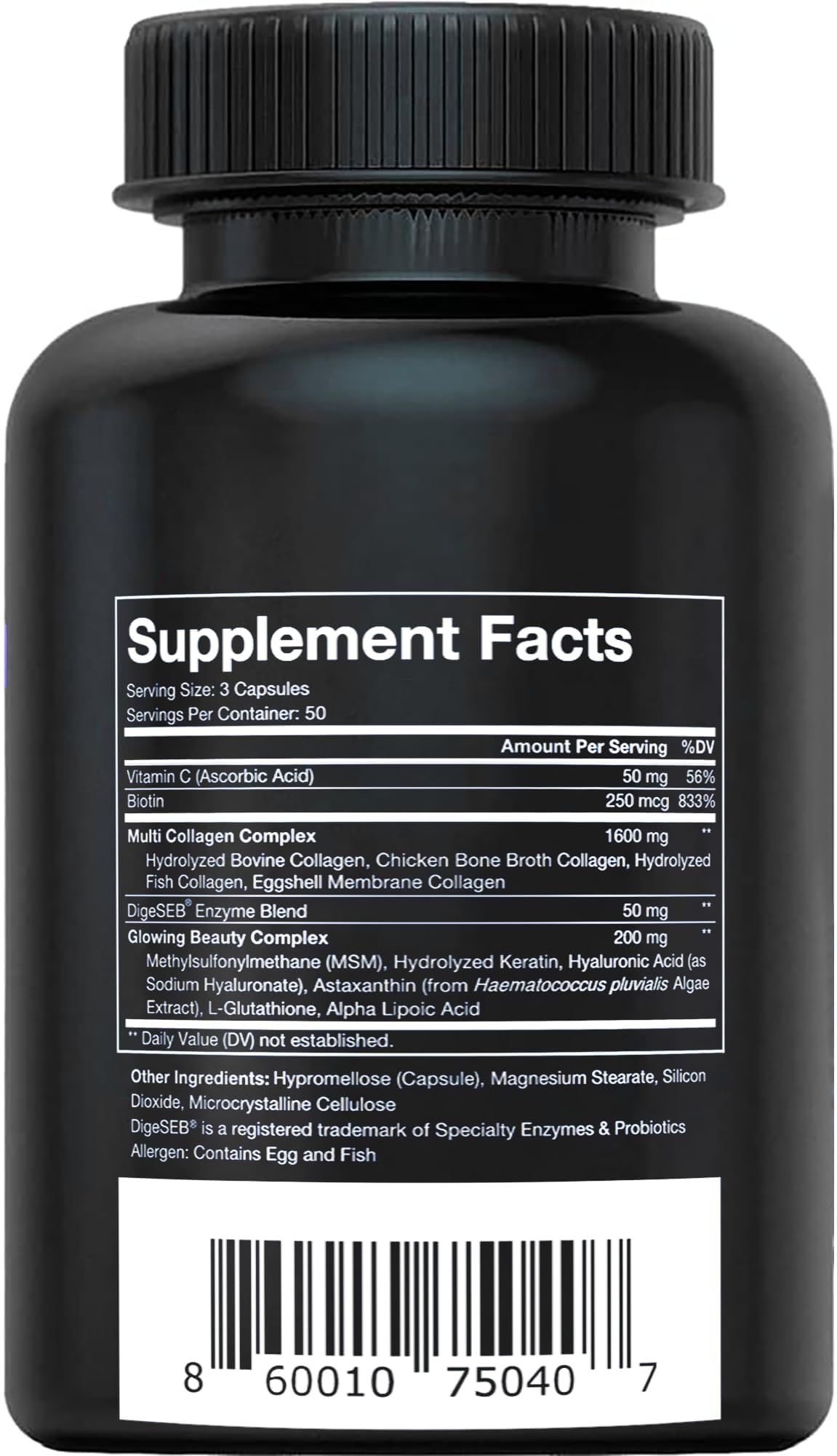 Collagen for Women - Plus Vitamin C, Biotin, Hyaluronic Acid - Type, I, II, III, V & X Multi Complex - 150 Pills