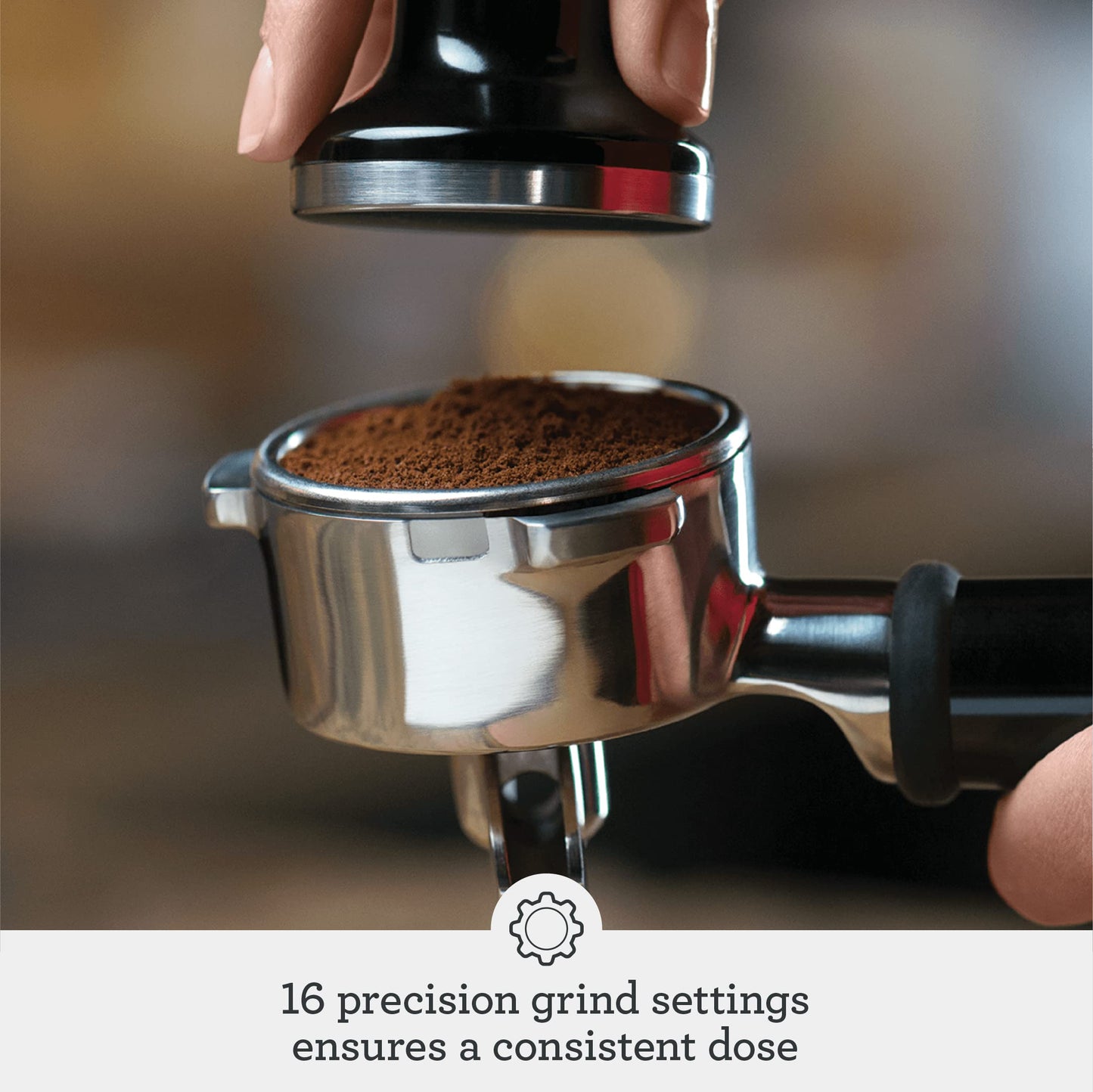 Breville - Máquina de café Bes870BSXL The Barista Express, color negro sésamo