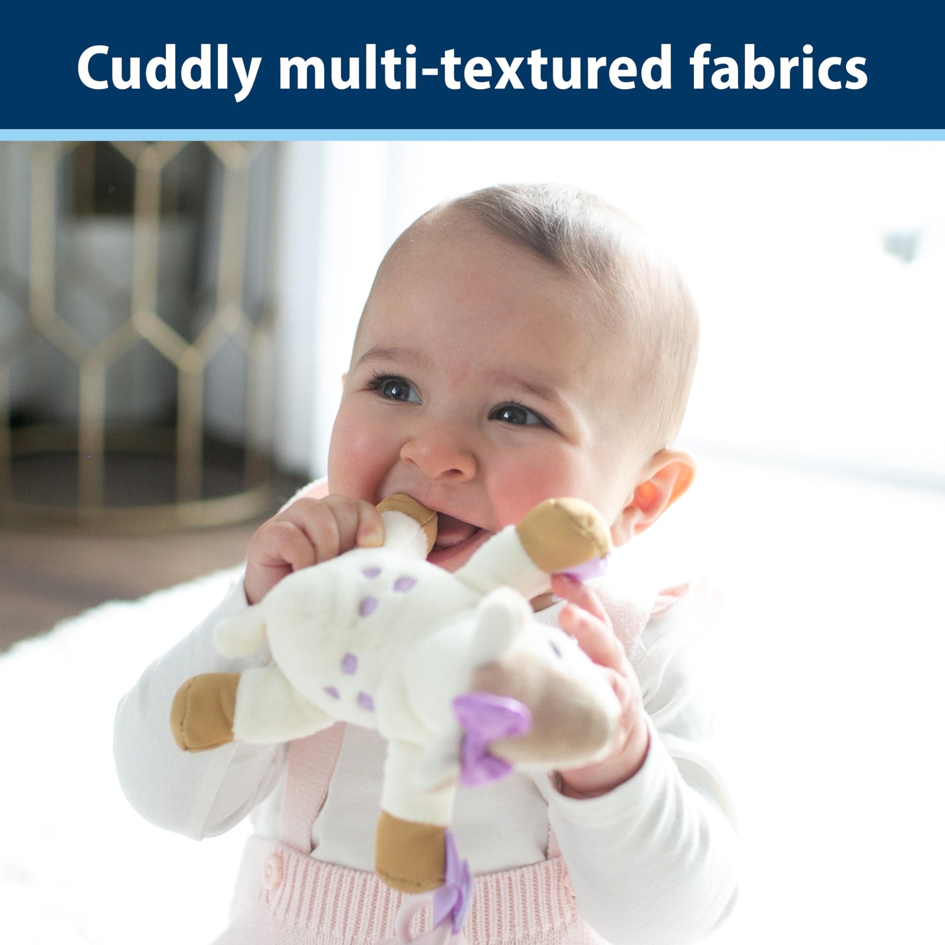 Soporte para Chupete y Mordedor Dr. Brown's Ciervo HappyPaci Rosa para Bebé 0-6 Meses