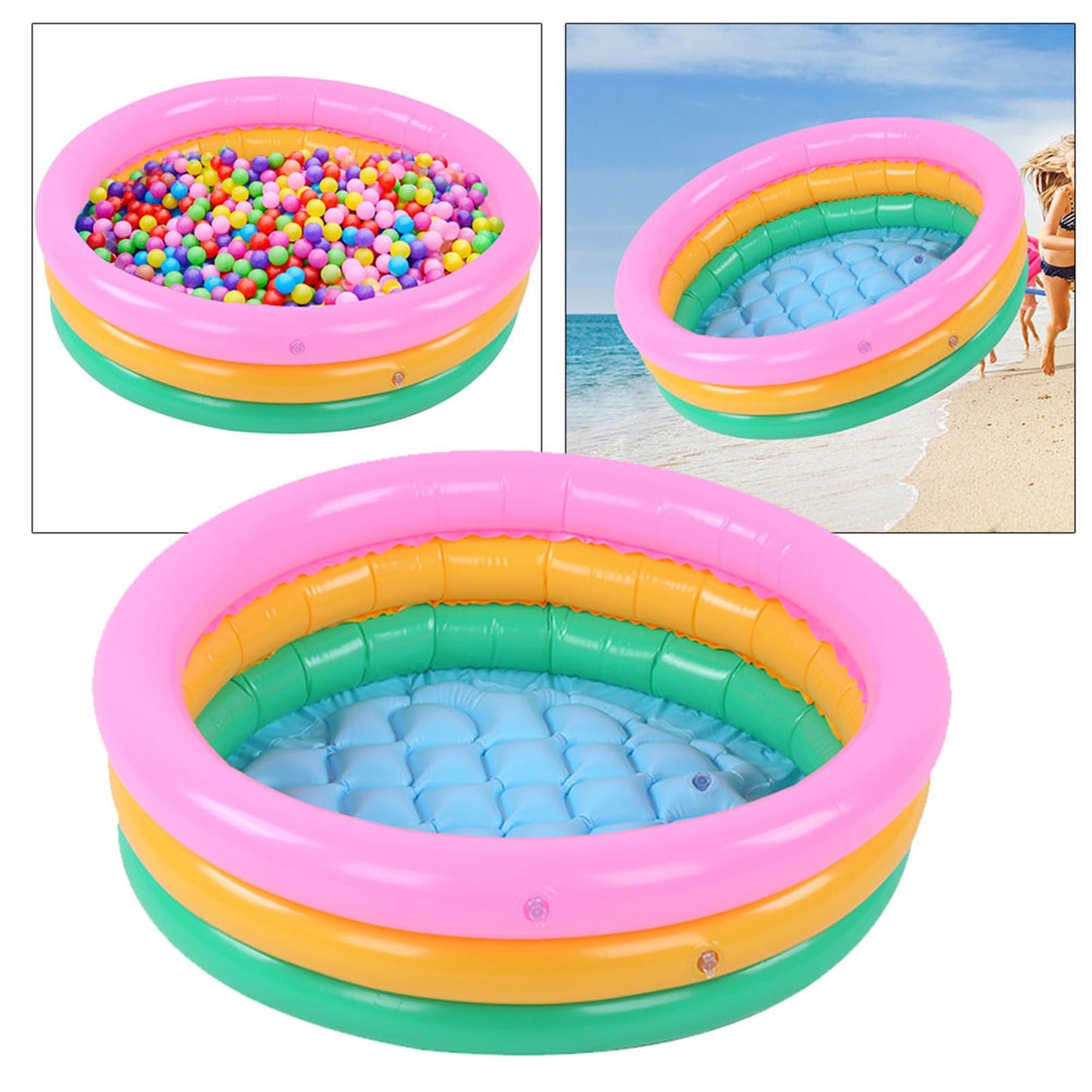 Piscina Inflable ZAWELIYO Brillante Suave Pequeña para Niños