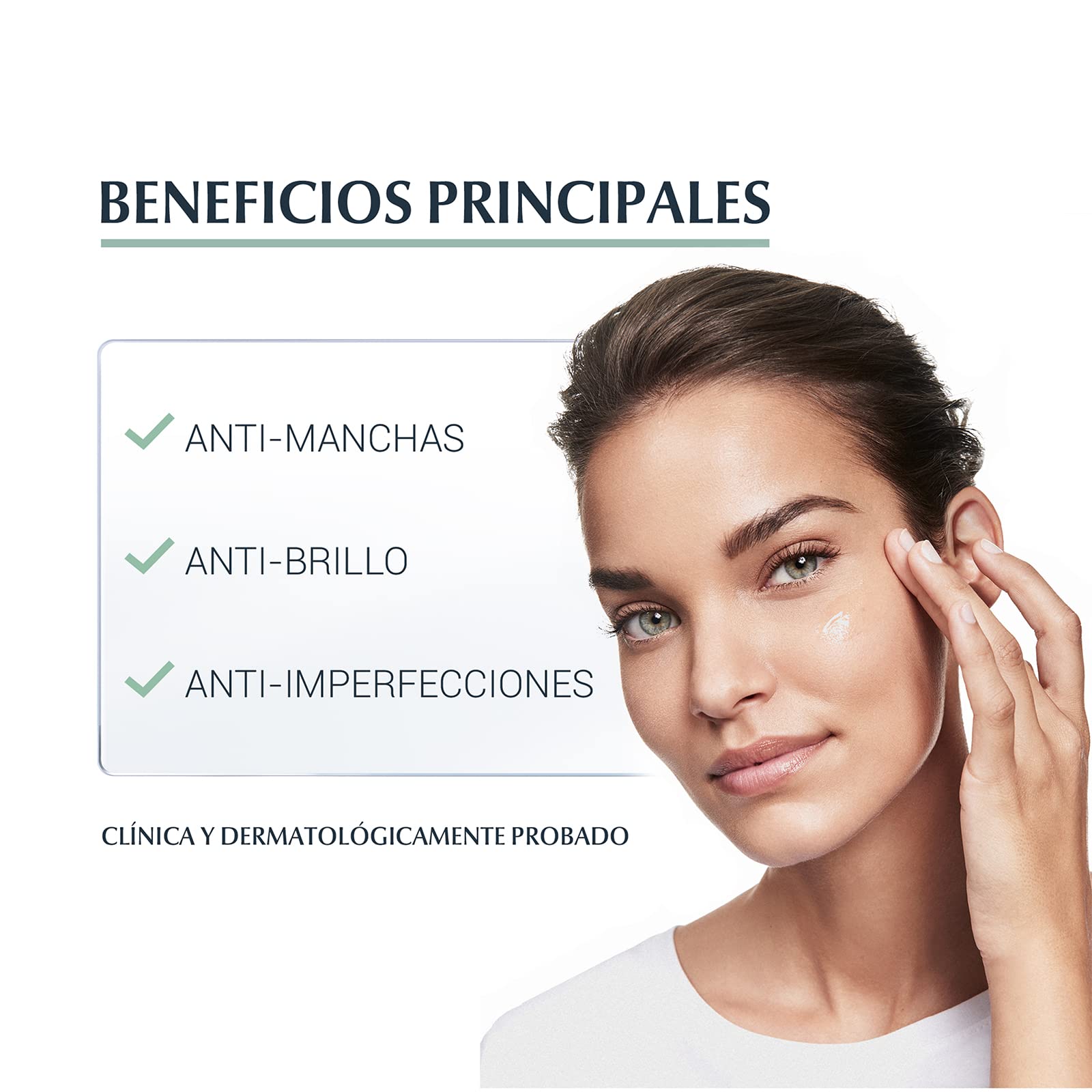Serum facial ligero DermoPure Triple Effect (40 ml), Efecto Anti-Manchas + Protector solar facial efecto mate toque seco Oil Control, 50 ml
