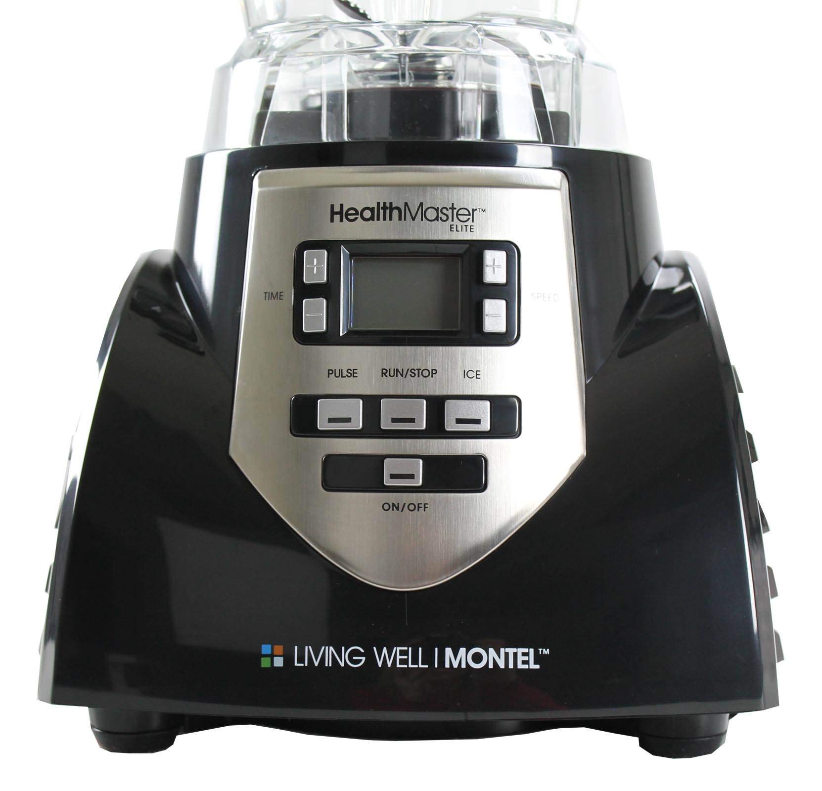 Healthmaster Elite Emulsionante de alimentos, frutas y verduras Blender by Montel williams-black & acero inoxidable