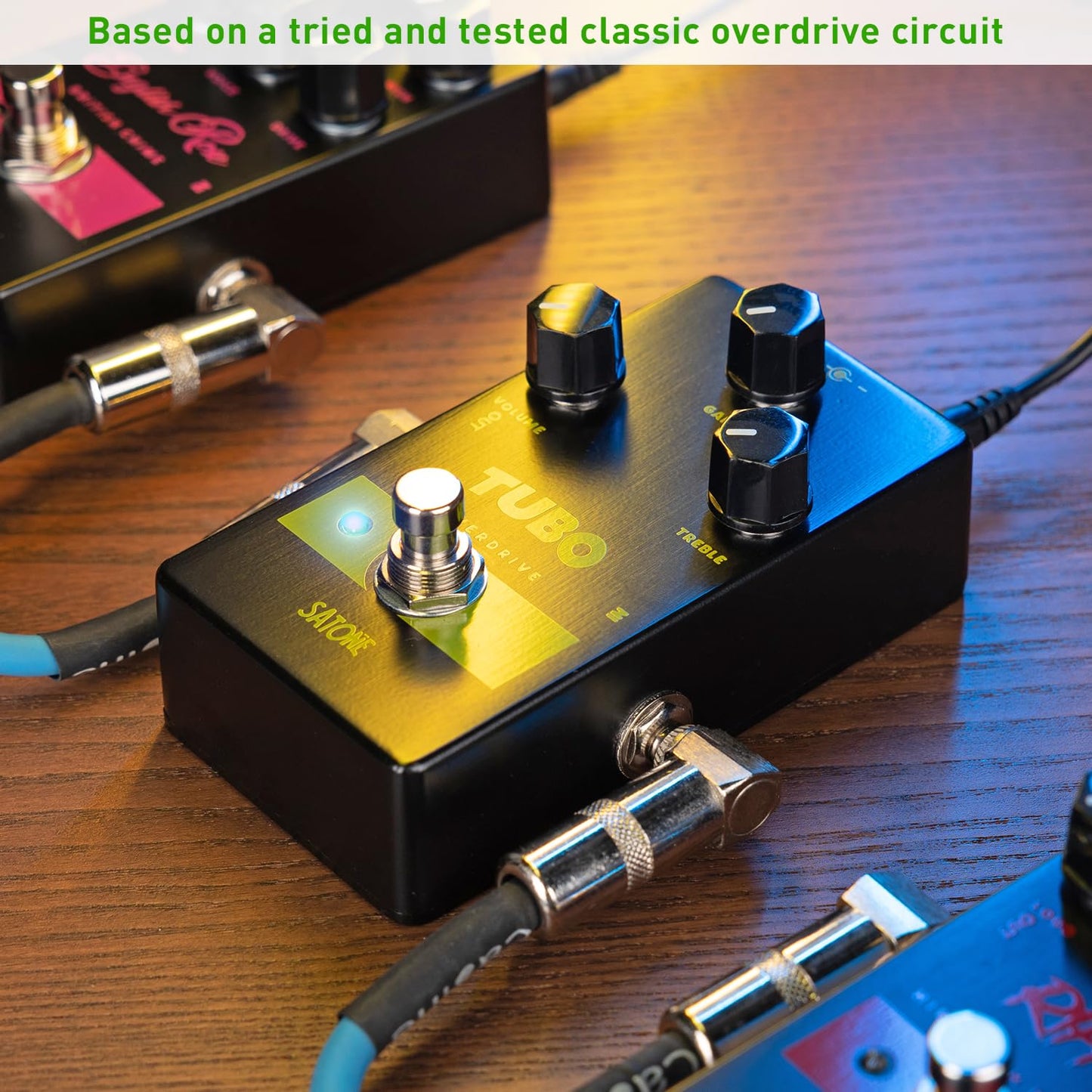 Pedal de Efecto para Guitarra Eléctrica Satone S806 Sobremarcha Acústico de Metal con True Bypass