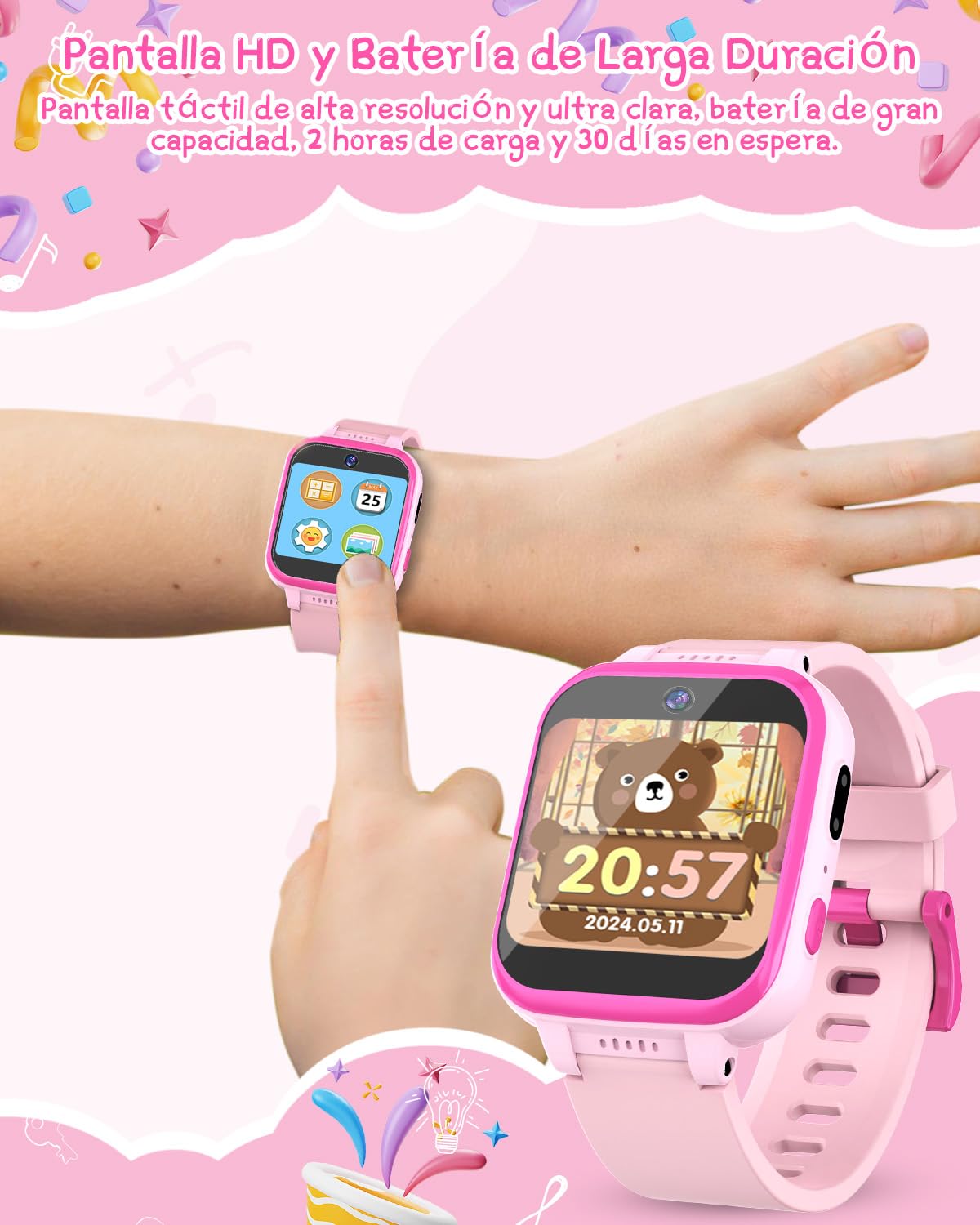 Reloj Inteligente para Niños con Pantalla HD 1.54 Pulgadas