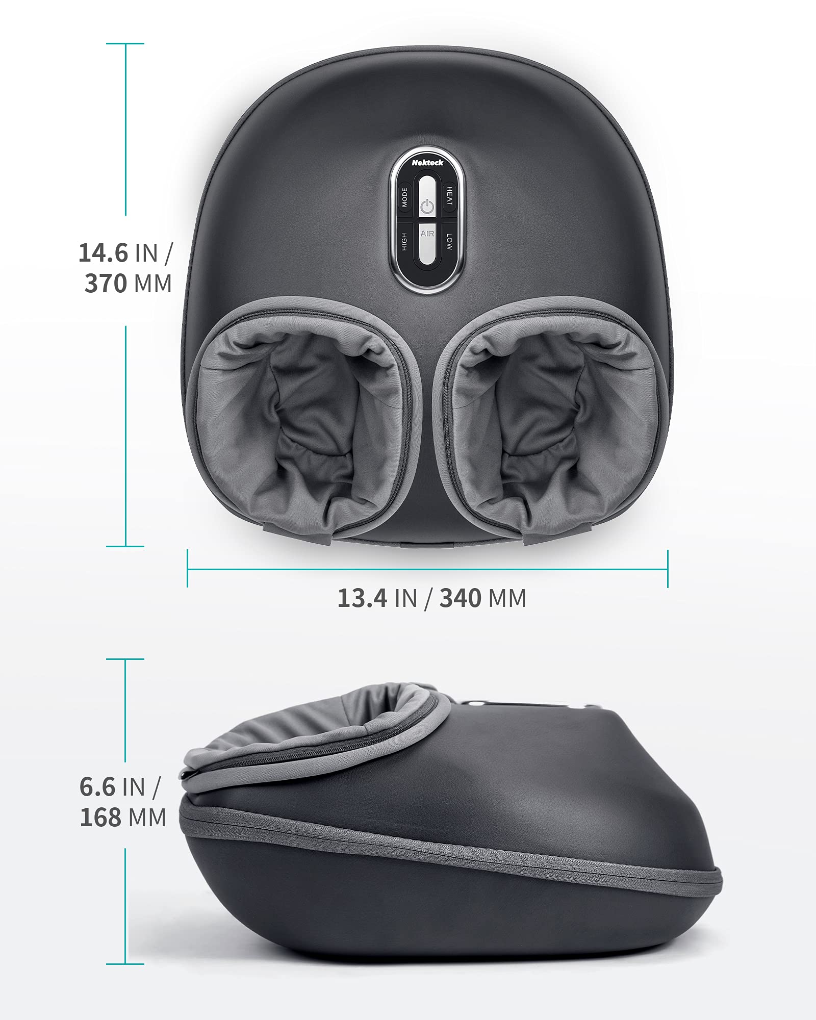 Máquina Masajeadora de Pies Nekteck con Calor Calmante e Intensidad Ajustable para Masaje Shiatsu en el Hogar u Oficina