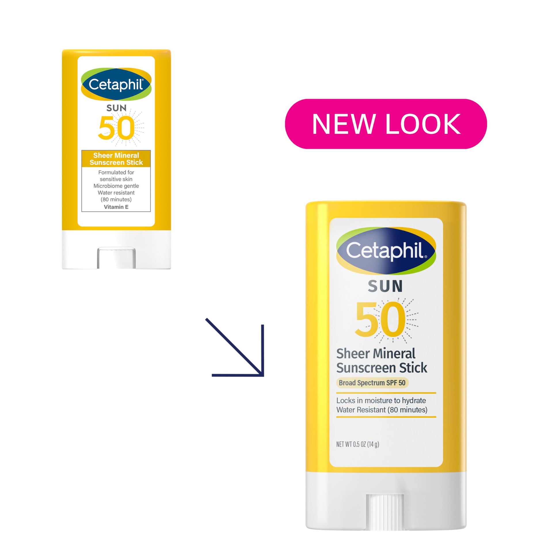 CETAPHIL | Bloqueador Protector Solar Mineral Facial en Stick | SPF 50 | Resistente al Agua | Con Vitamina E | Apto Pieles Sensibles | 14 gr