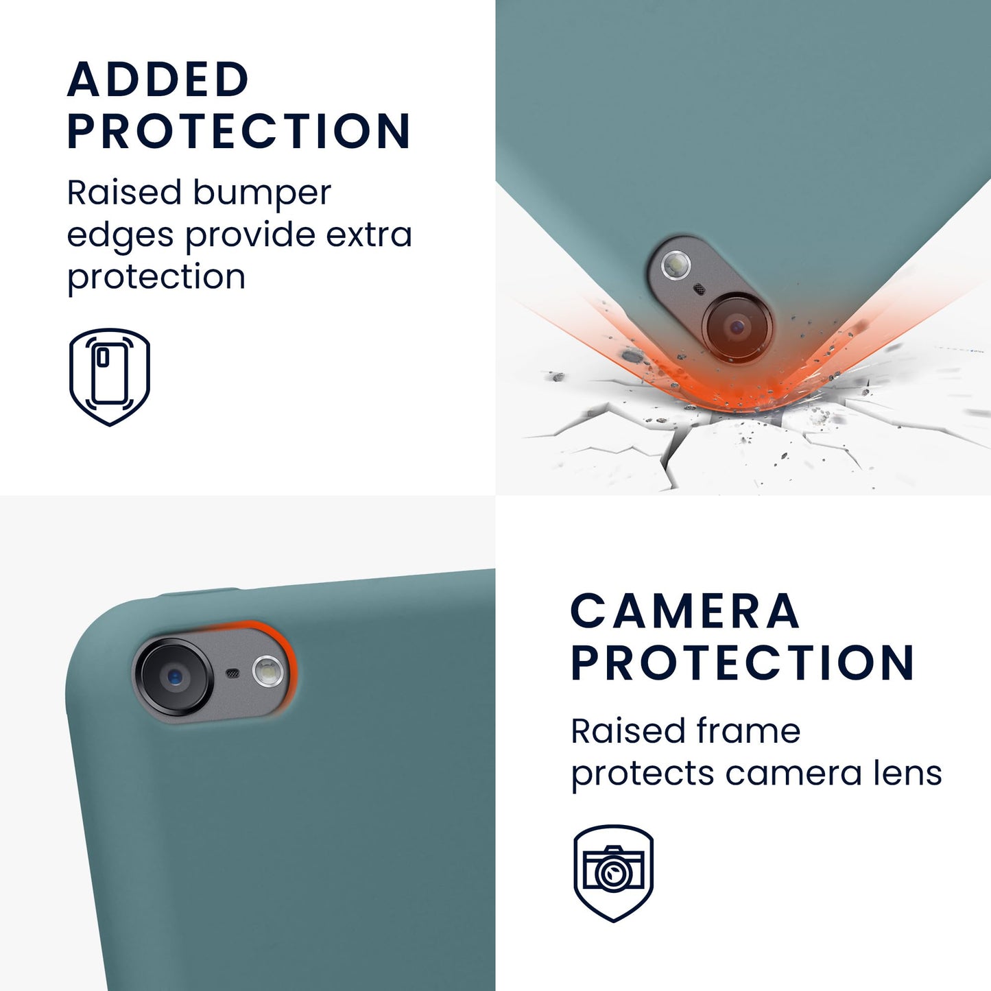 kwmobile Carcasa Compatible con Apple iPod Touch 6G / 7G (6a y 7a generación) - Funda Protectora de Silicona - Case Trasero en Noche ártica