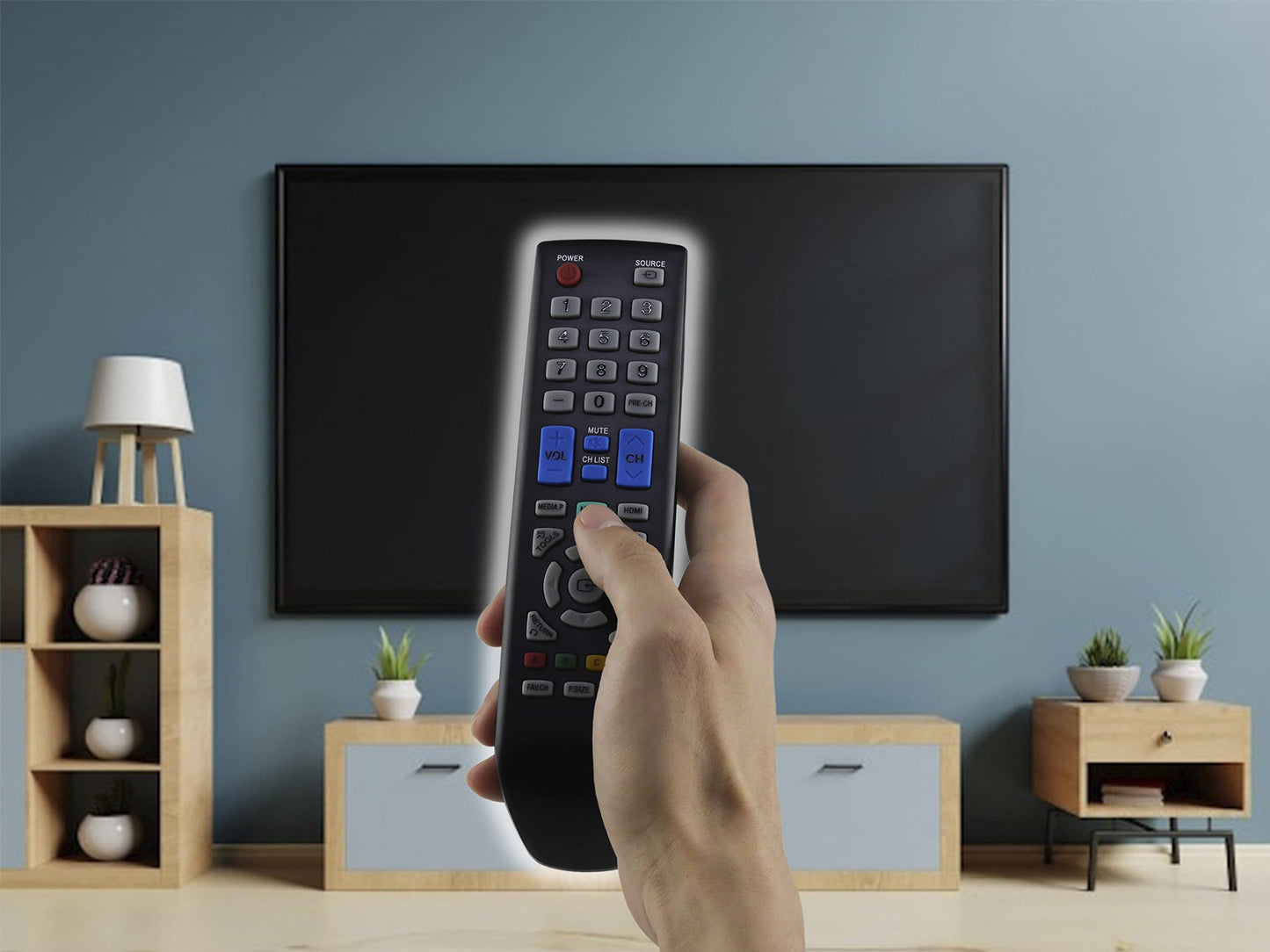 CONTROL EXPERT Control Remoto Compatible con Pantalla Samsung, Control Directo, LCD, LED, Modelo Bn59-01006a