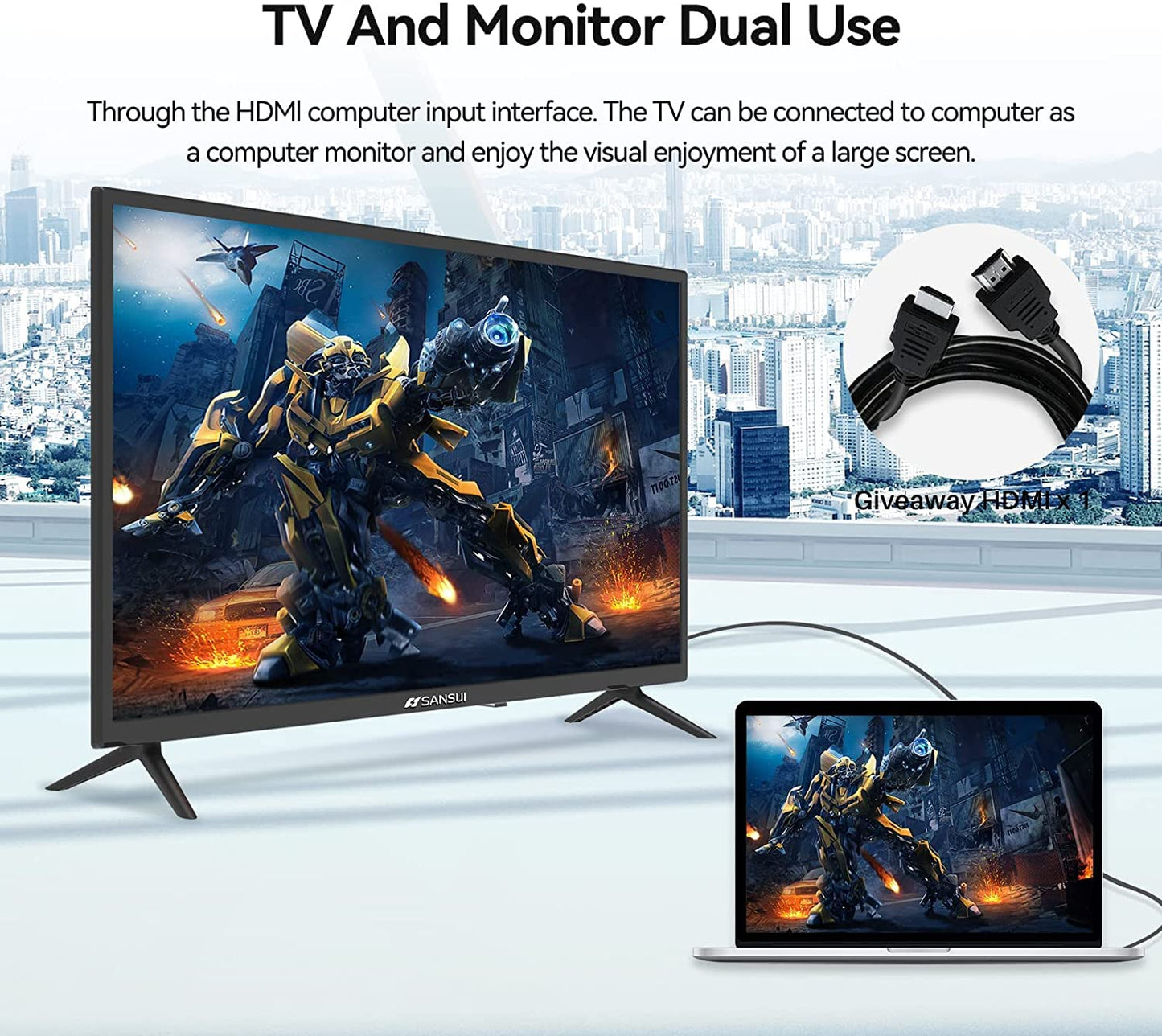 SANSUI 32" HD TV SMX32T1H 2024 (32" Basic)
