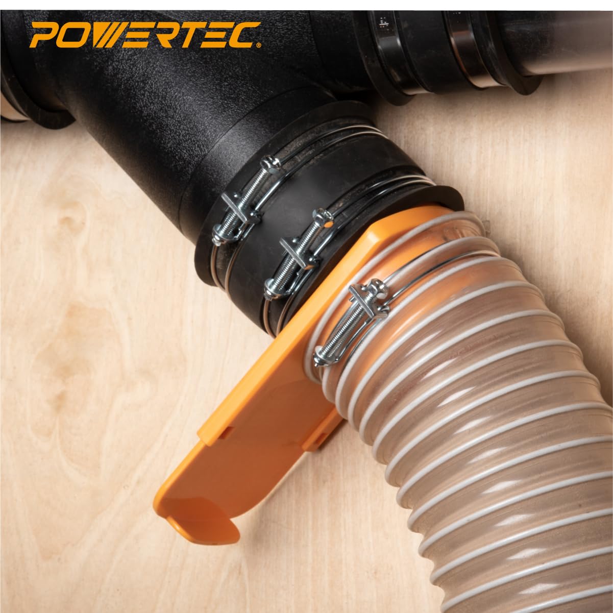 Abrazadera de Manguera Powertec de 4 Pulgadas, Paquete de 5