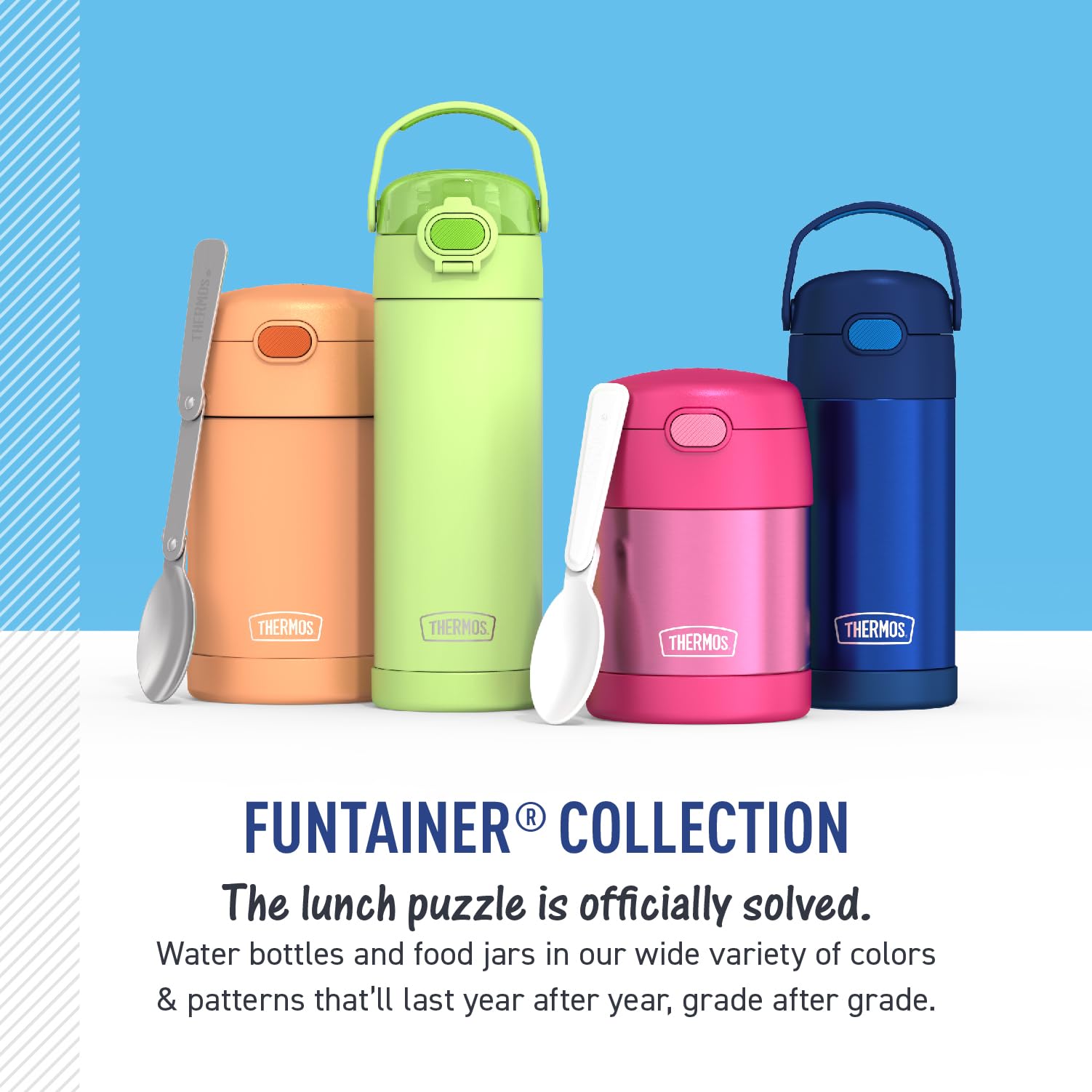 Botella Thermos Funtainer Verde Lima 12 oz