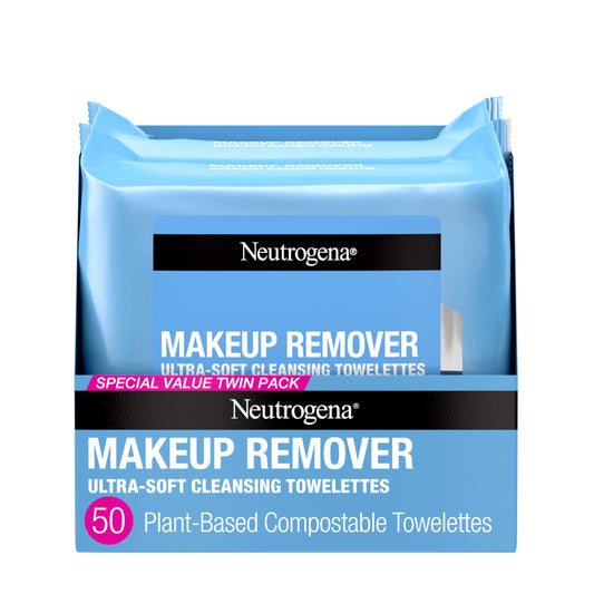 Neutrogena Toallitas Desmaquillantes Ultra Soft, 25 piezas (paquete de 2)