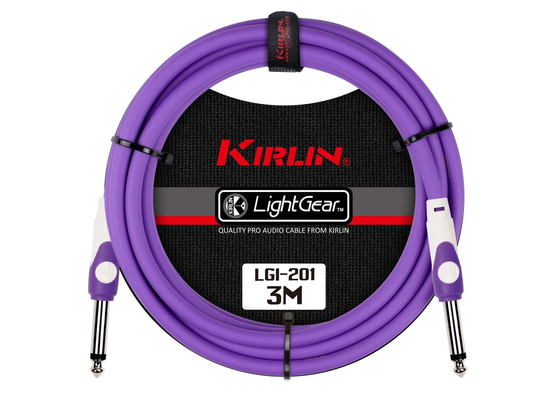 Cable para instrumento Kirlin profesional, 3 metros plug 1/4, LGI201 colores (Purpura)