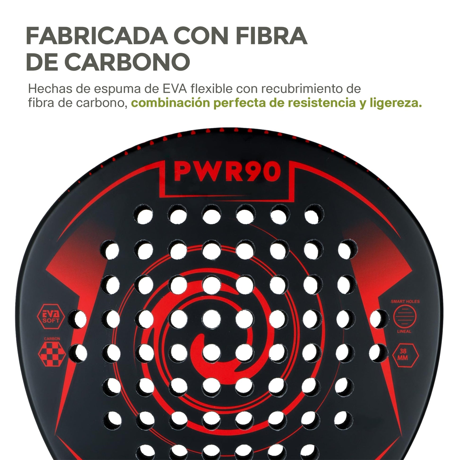 Hikeo Pala de Pádel con Funda, 3 Pelotas y Grip, Kit de Raqueta para Pádel Fabricada con Espuma EVA Flexible y 100% Fibra de Carbono, Resistente y Ligera, para Principiantes e Intermedios